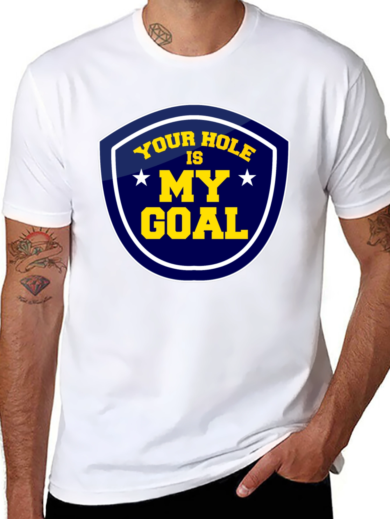 Black Your Hole Is My Goal Graphic T-Shirt view 8