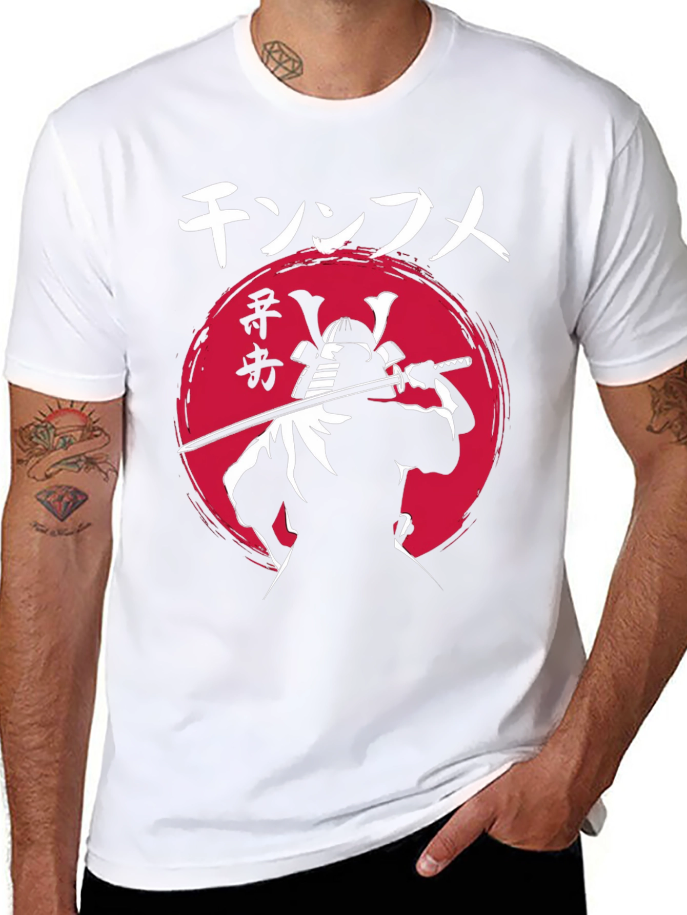 Black Samurai Katana Graphic T-Shirt - Japanese Warrior Tee view 8