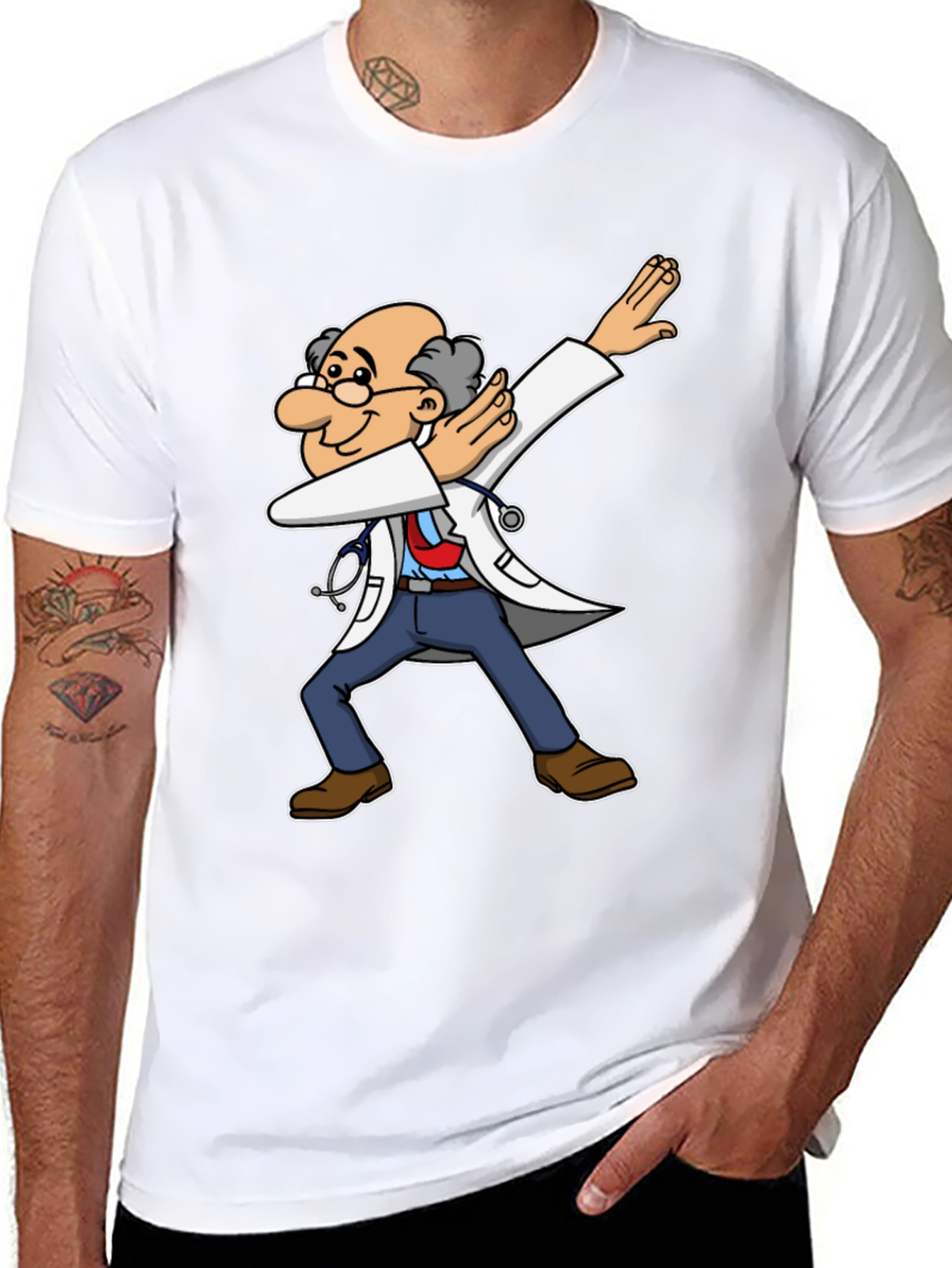 Black Dabbing Doctor T-Shirt - Funny Medical Tee view 8