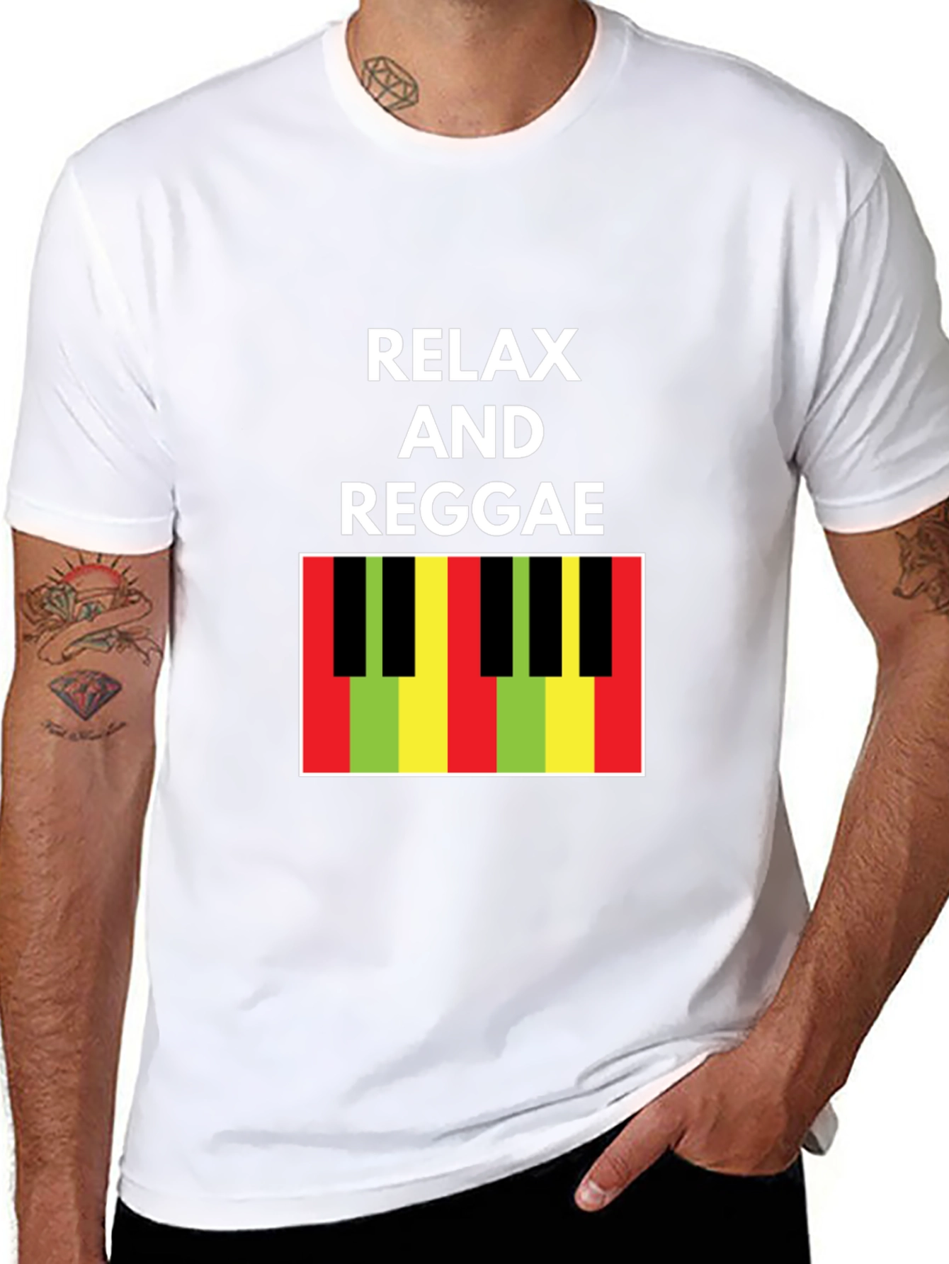 Black Relax and Reggae T-Shirt view 8