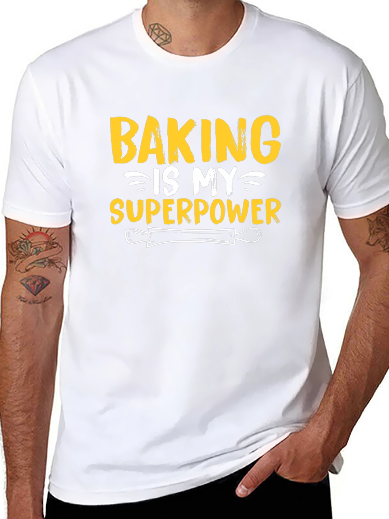 Black Baking is My Superpower T-Shirt - Baker Gift view 8