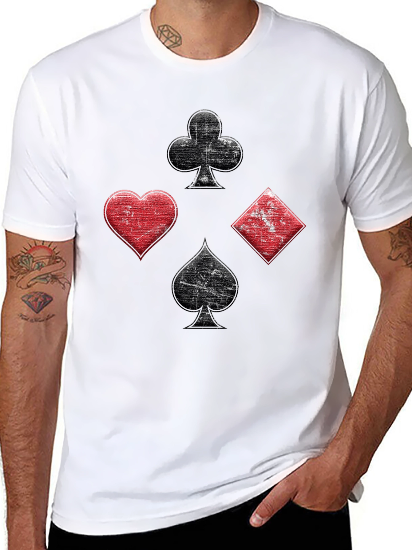 Suits T-Shirt - Poker Cards Ace Design - 8