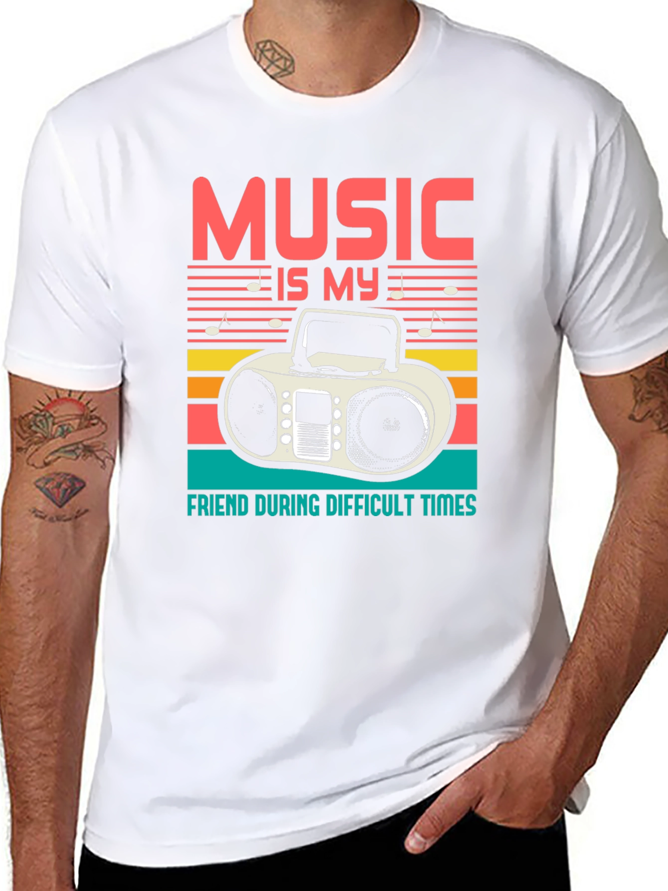 Black Music is My Friend Graphic T-Shirt view 8