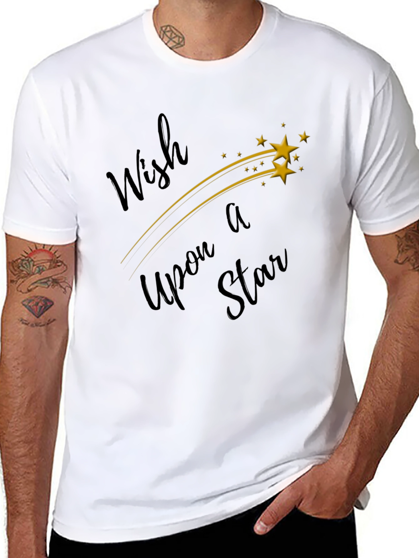 Black Wish Upon a Star Graphic Tee view 8