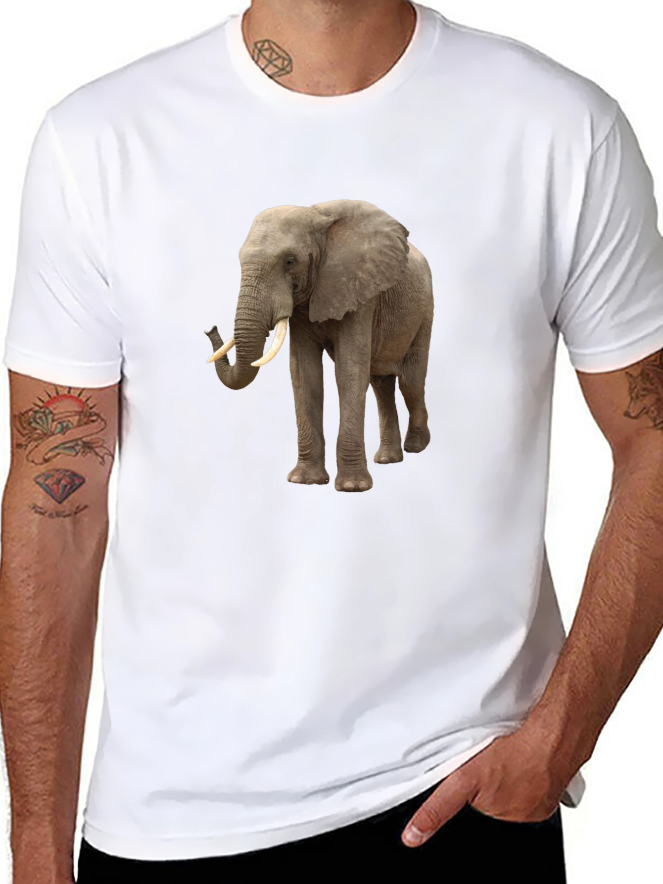 Black Elephant Graphic Tee - Classic Style view 8