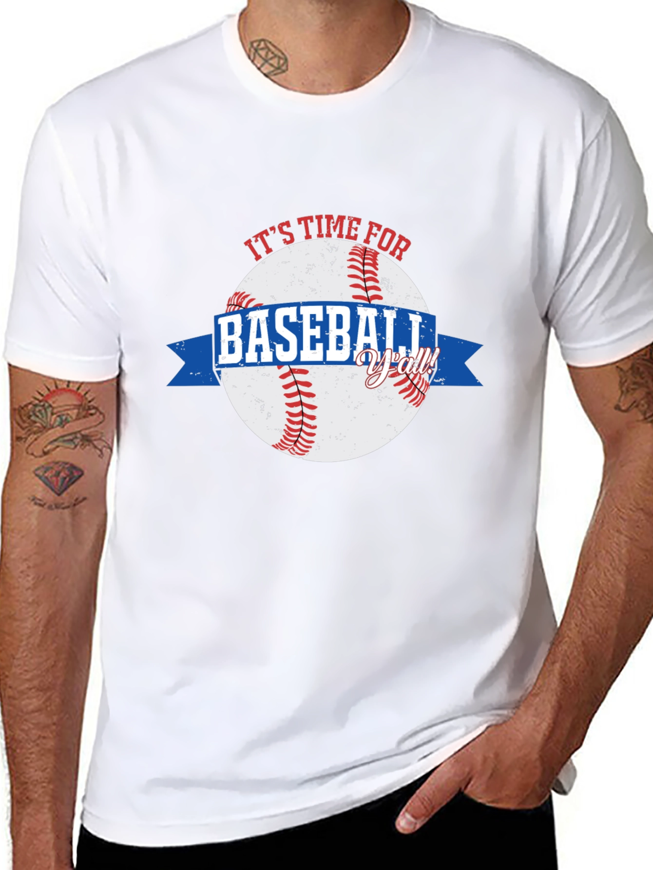 Black It's Time for Baseball T-Shirt view 8