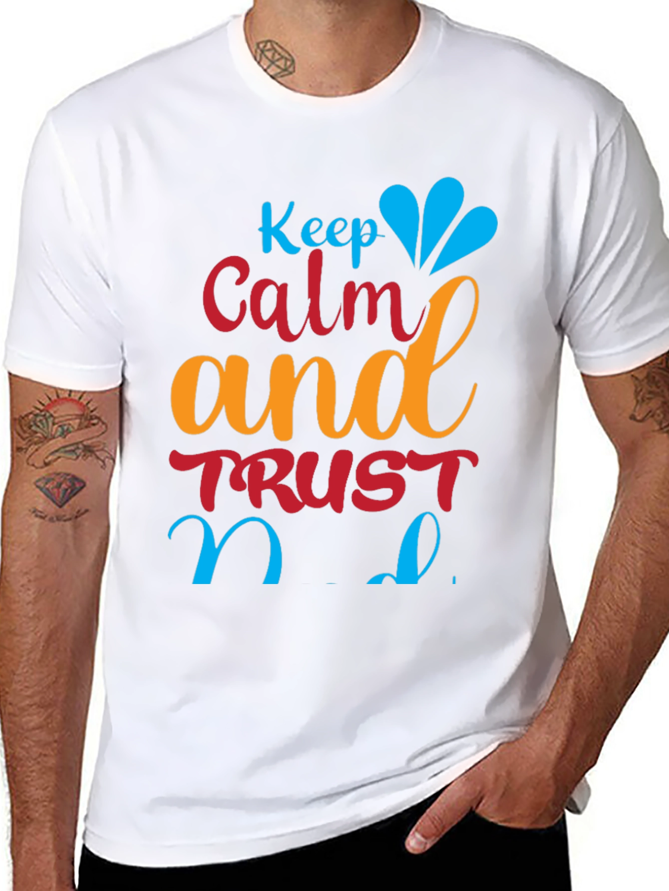 Black Keep Calm and Trust T-Shirt view 8