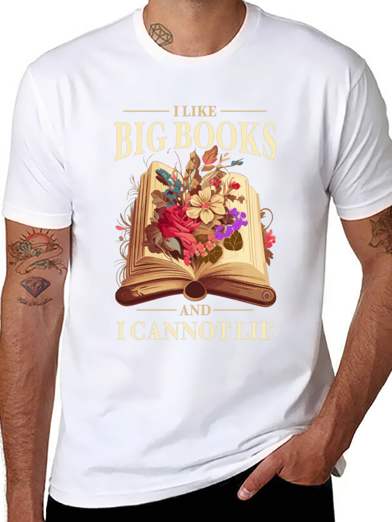 Black I Like Big Books T-Shirt view 8