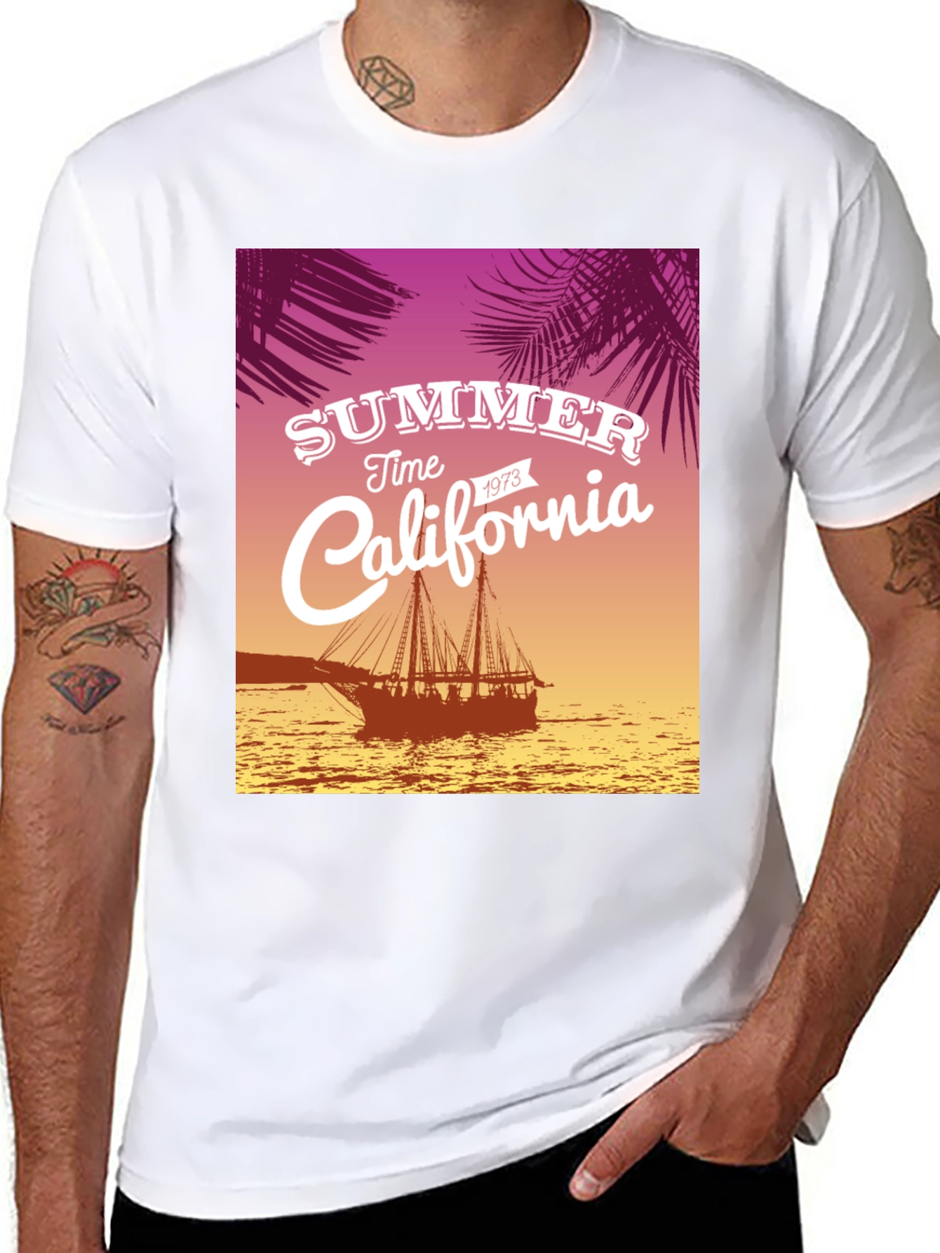 Black Summer Time California Tee view 8