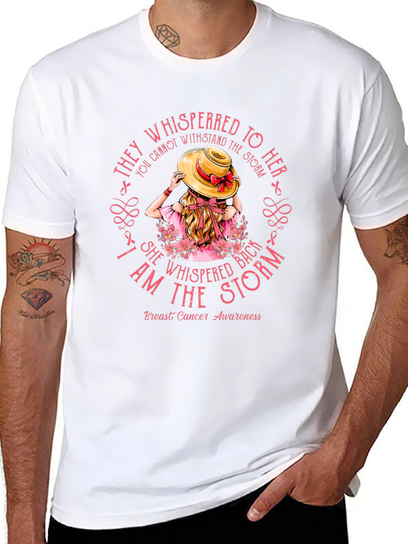 Breast Cancer Awareness I Am The Storm T-Shirt - 8