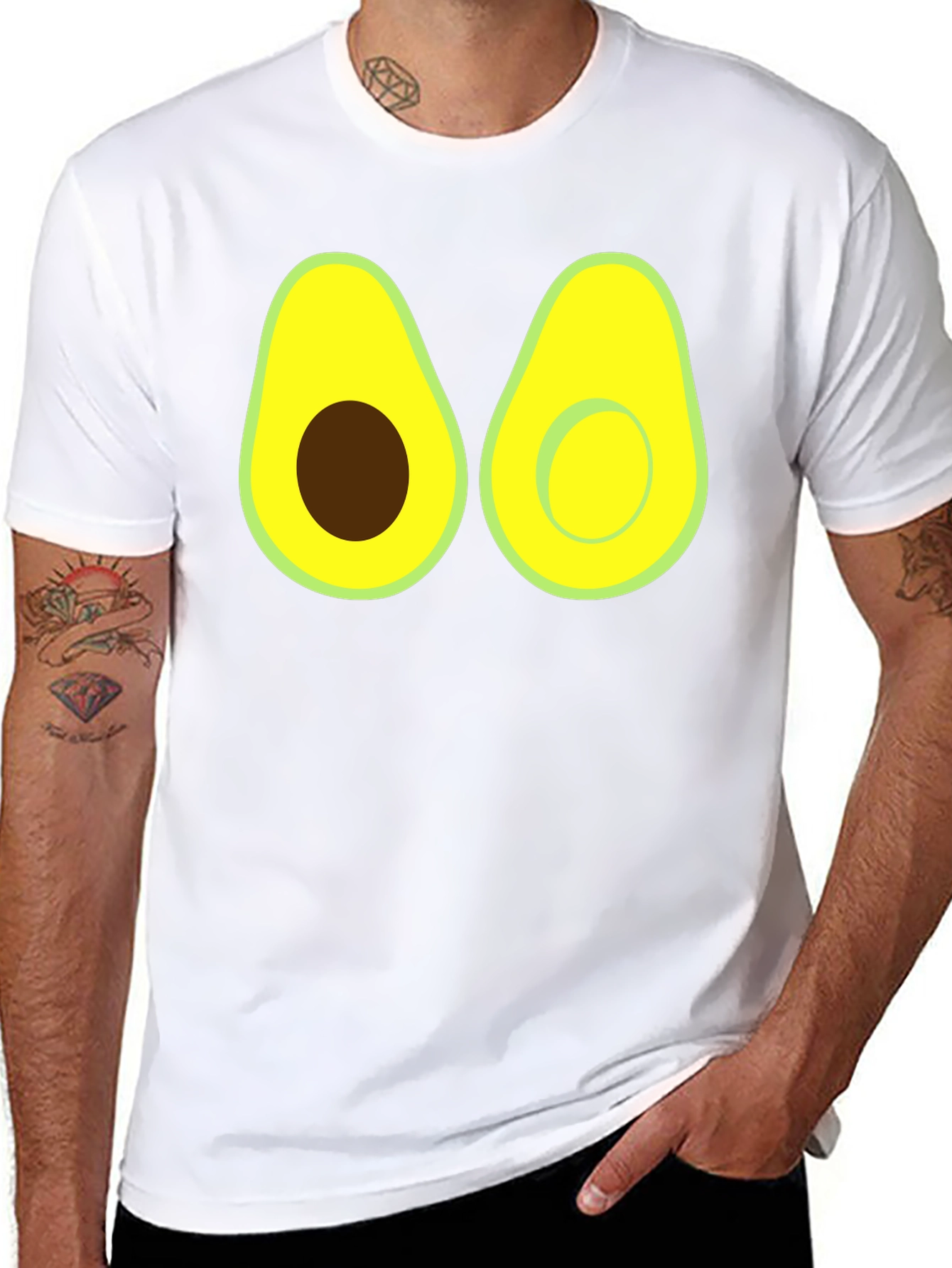 Black Avocado Graphic Tee - Funny Fruit Shirt view 8