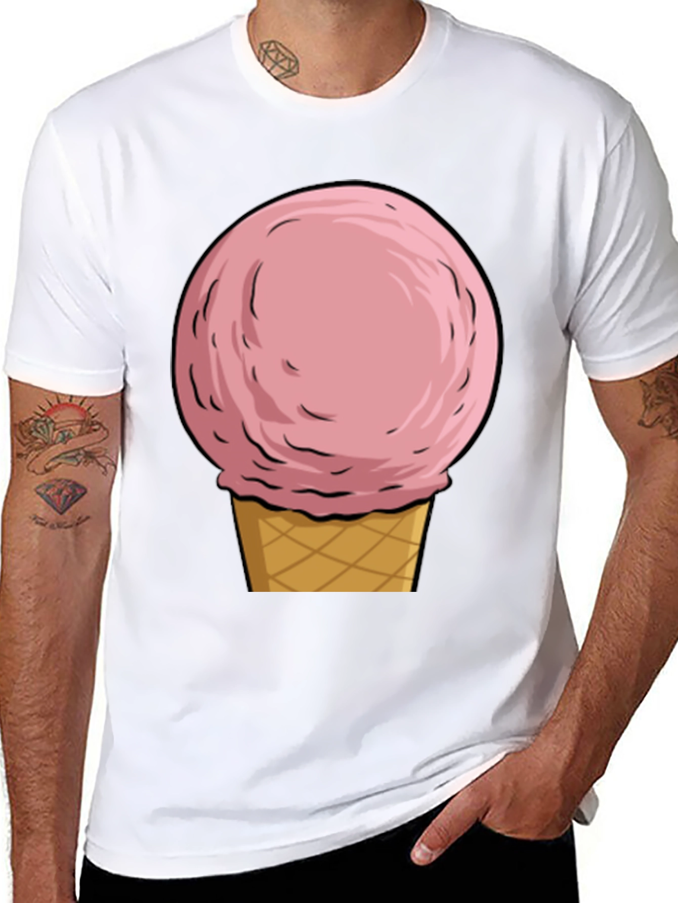 Black Ice Cream Graphic Tee - Summer Fun view 8