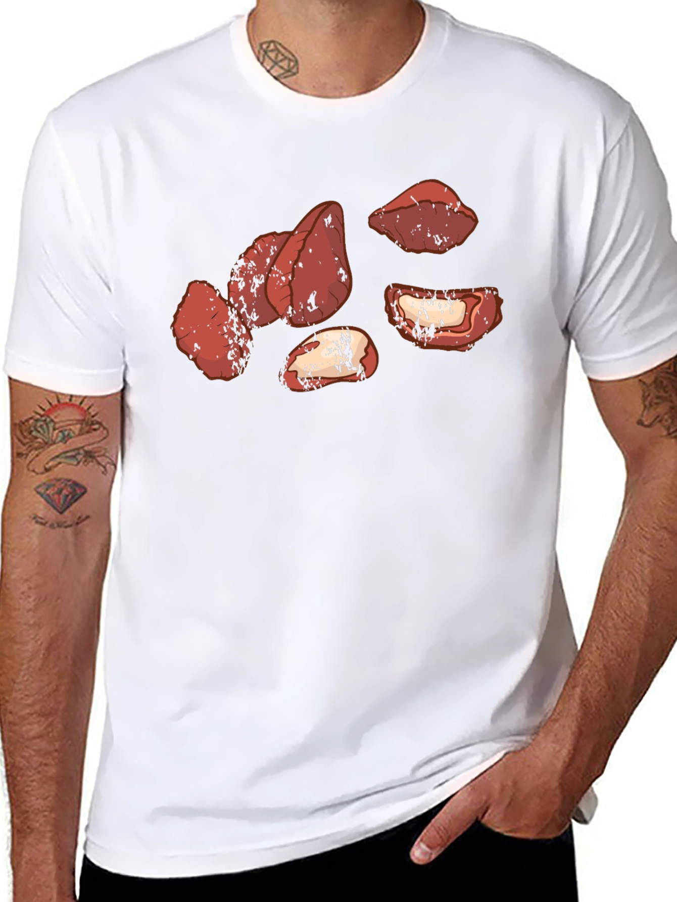Black Dates Graphic T-Shirt - Unique Fruit Tee view 8