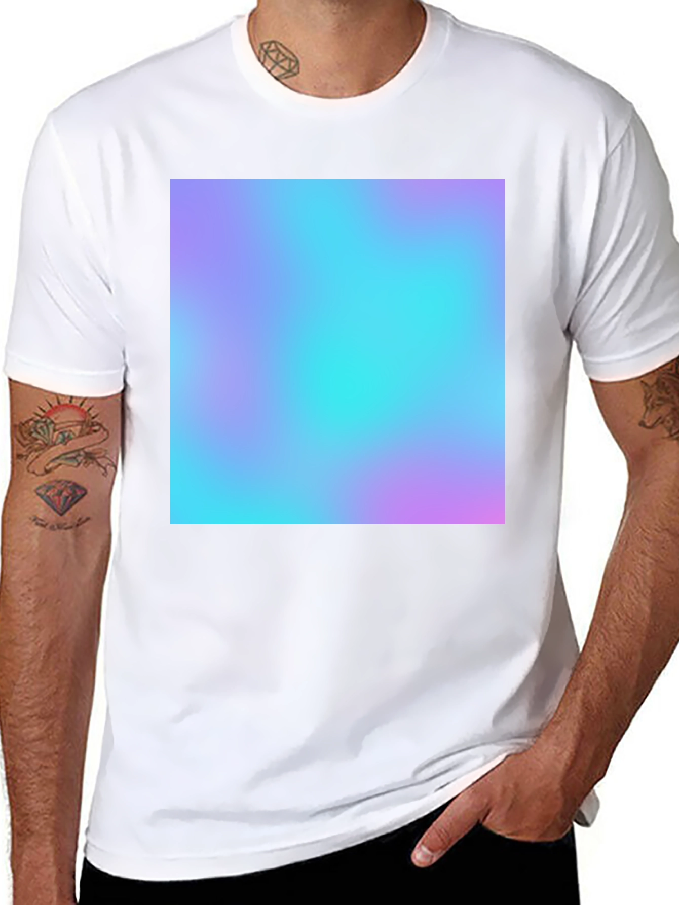 Black Vaporwave Aesthetic T-Shirt - Black Cotton Blend view 8