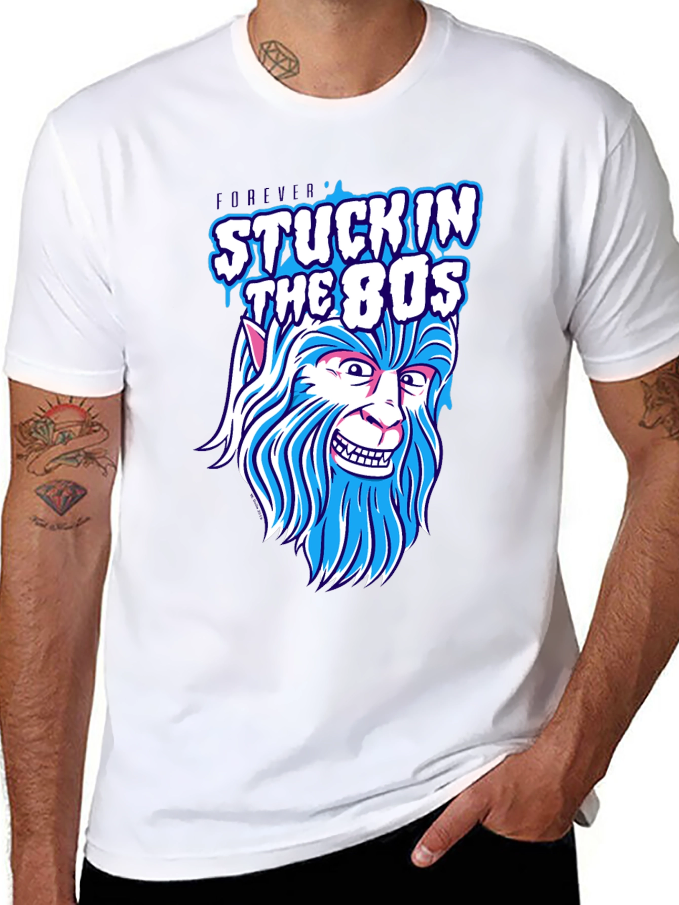 Black Stuck in the 80s Werewolf Graphic Tee view 8