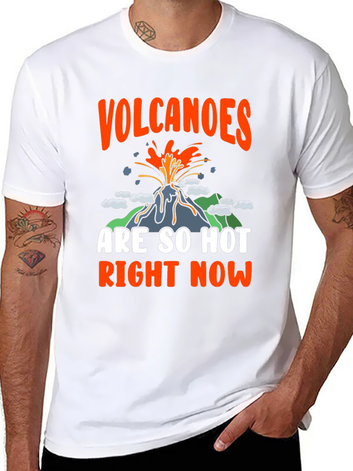 Black Volcanoes Are So Hot Right Now Graphic Tee view 8