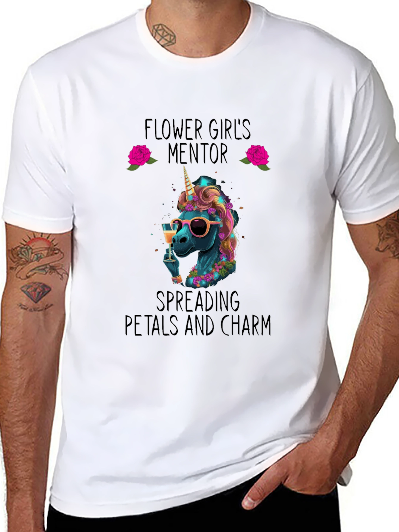Black Flower Girl's Mentor Graphic T-Shirt view 8