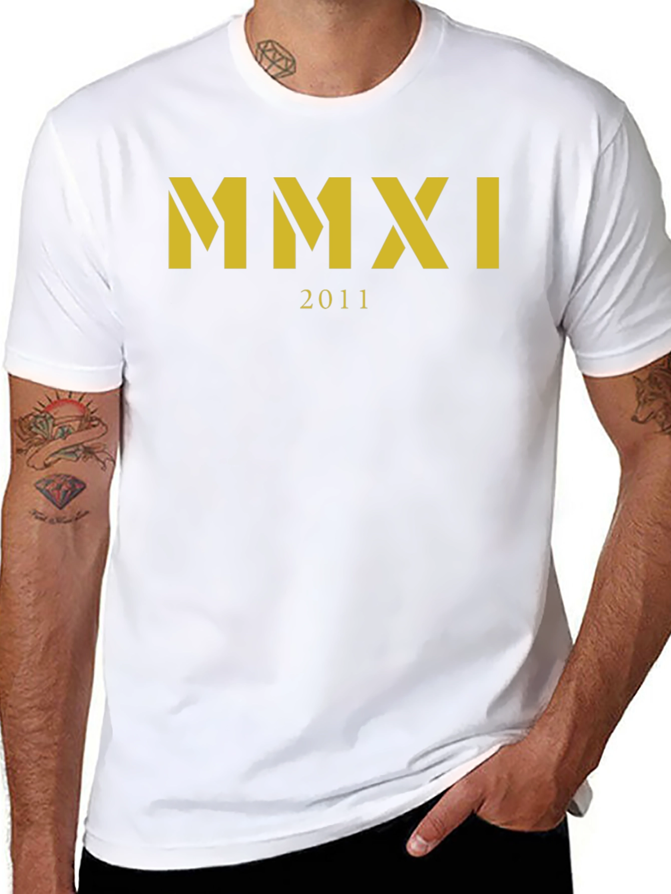 Black MMXI 2011 Graphic T-Shirt view 8