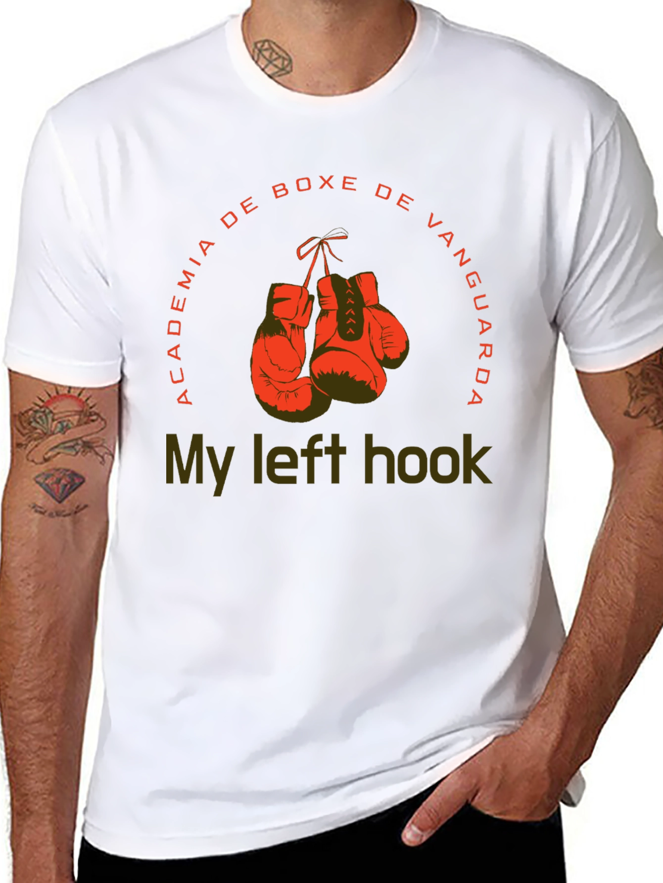 Boxing Gloves T-Shirt - Academia de Boxe Design - 8