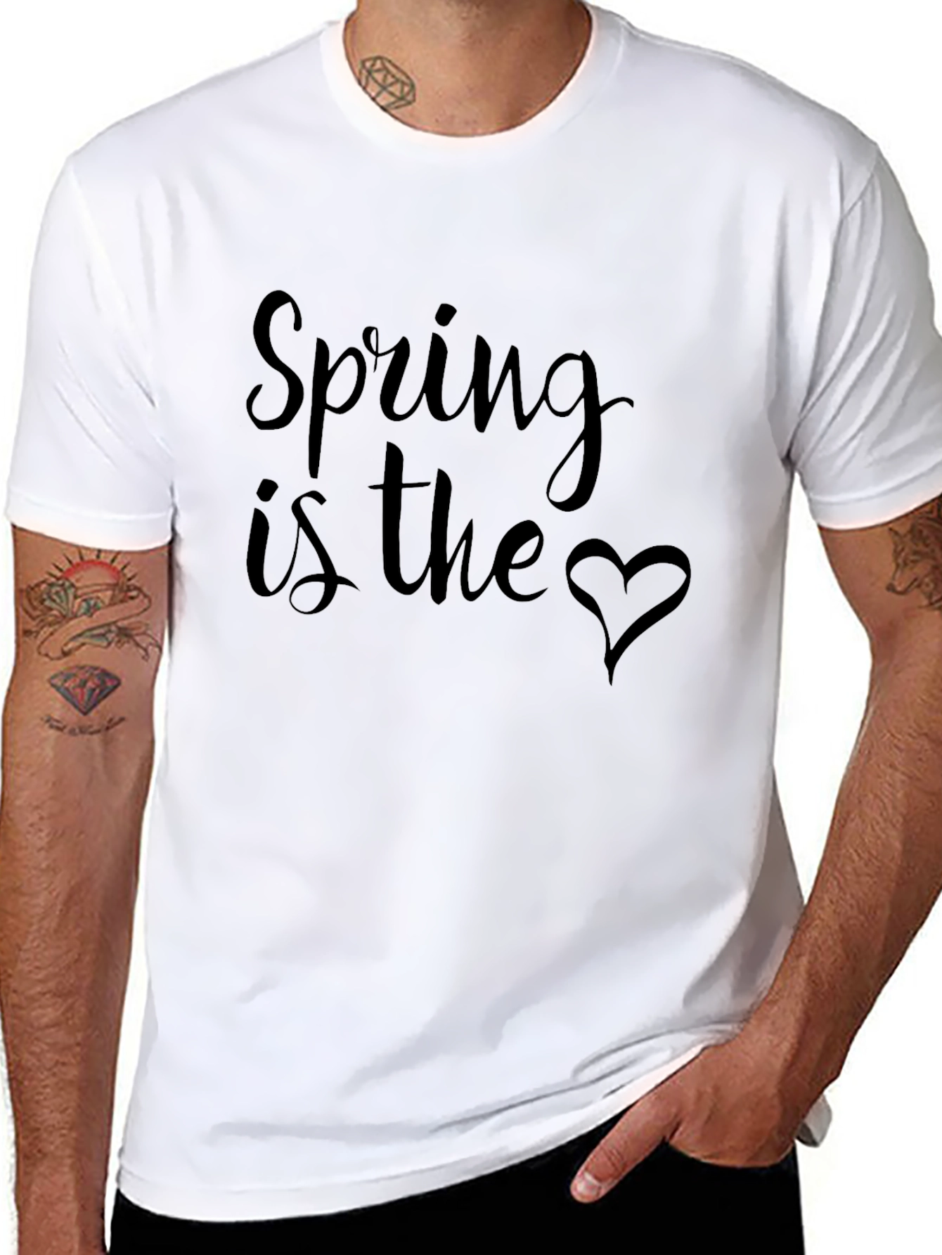 Black Spring Is The Heart Graphic Tee view 8