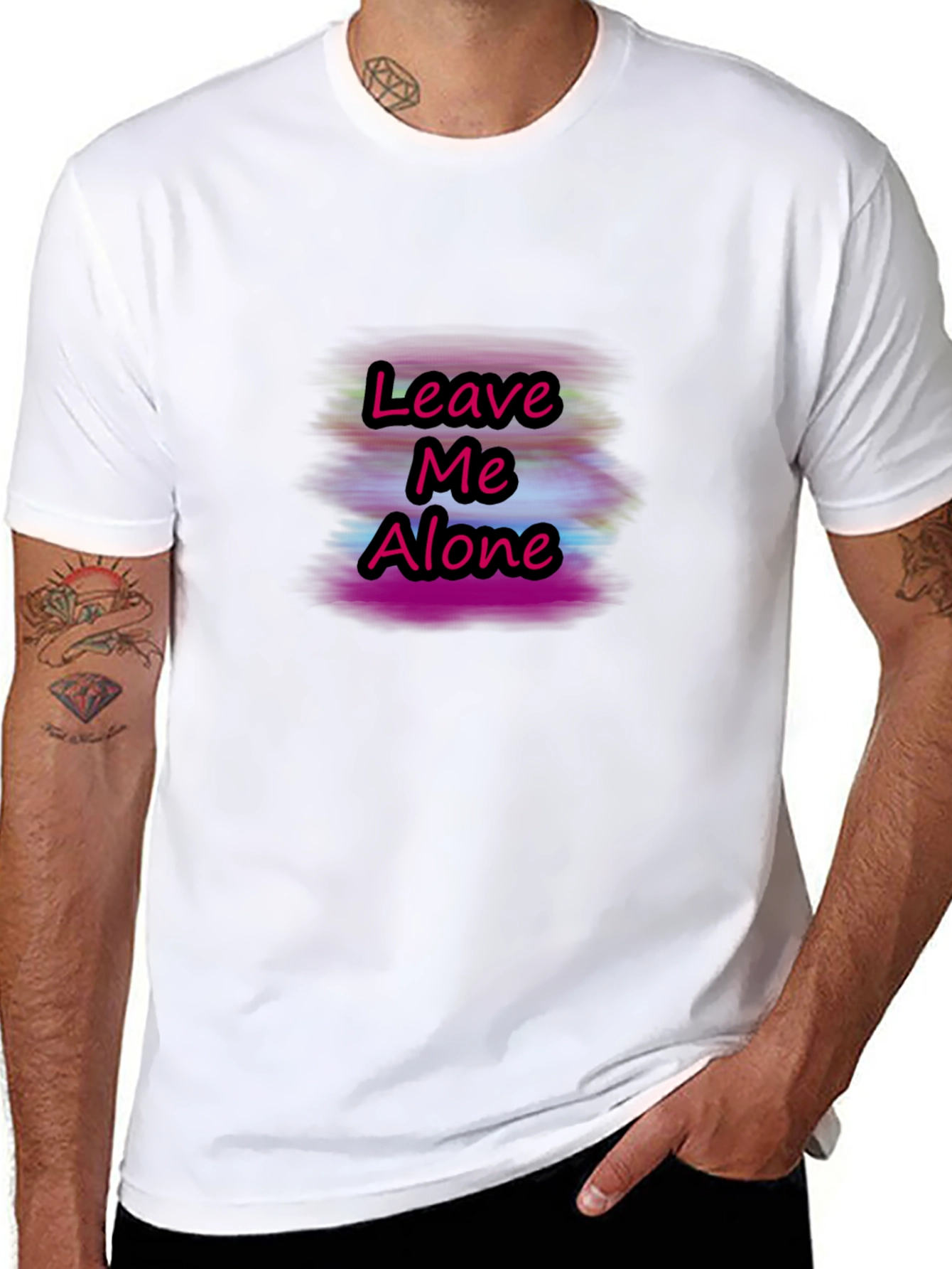 Black Leave Me Alone Graphic T-Shirt - Black view 8