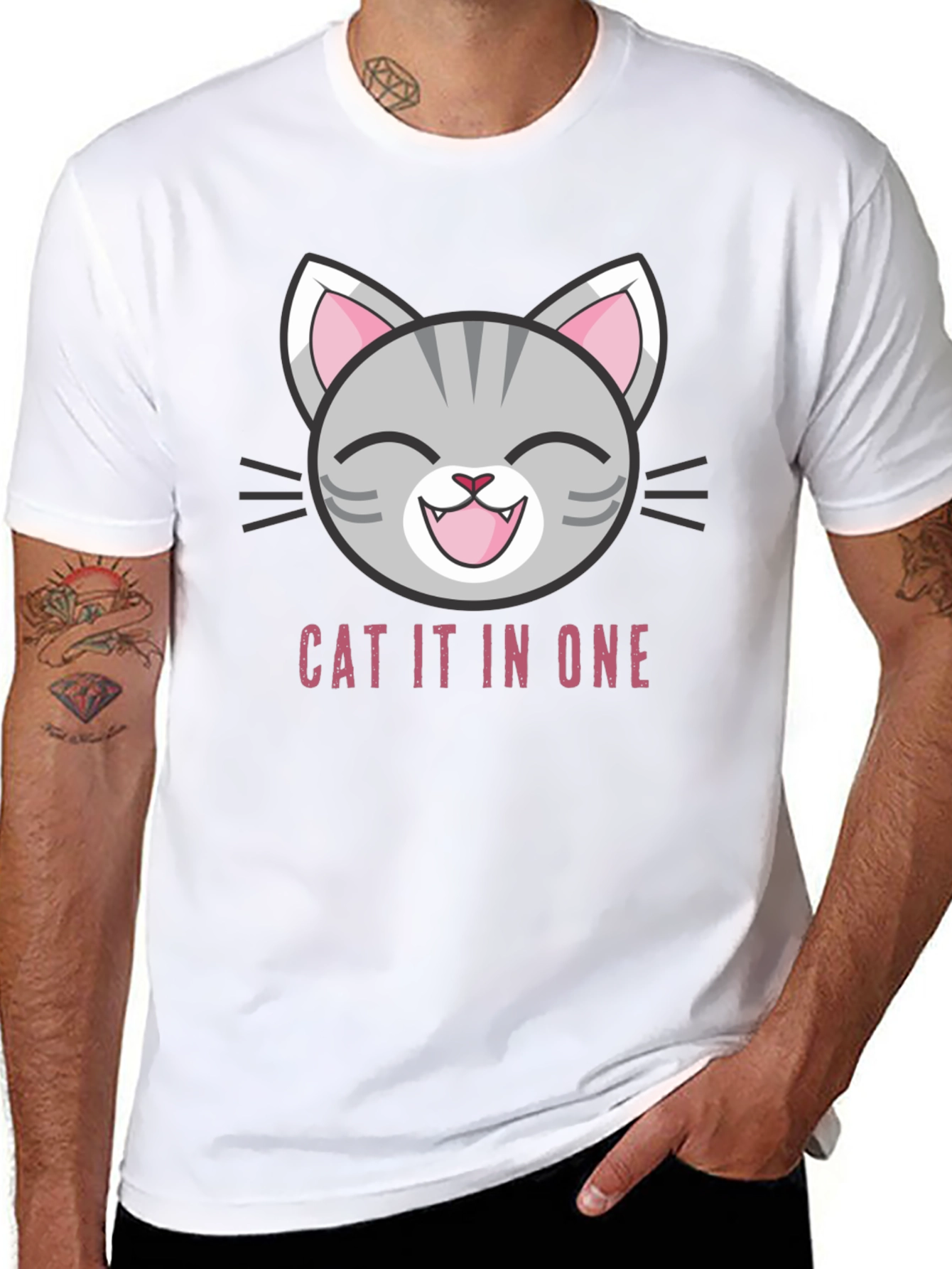 Funny Cat It In One T-Shirt - 8