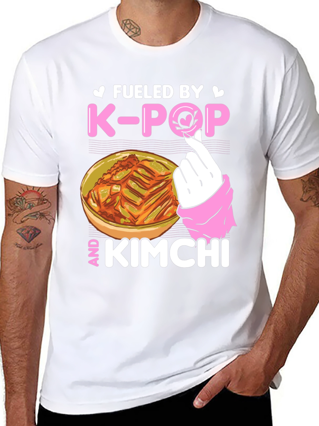 Black Fueled by K-POP and Kimchi T-Shirt view 8