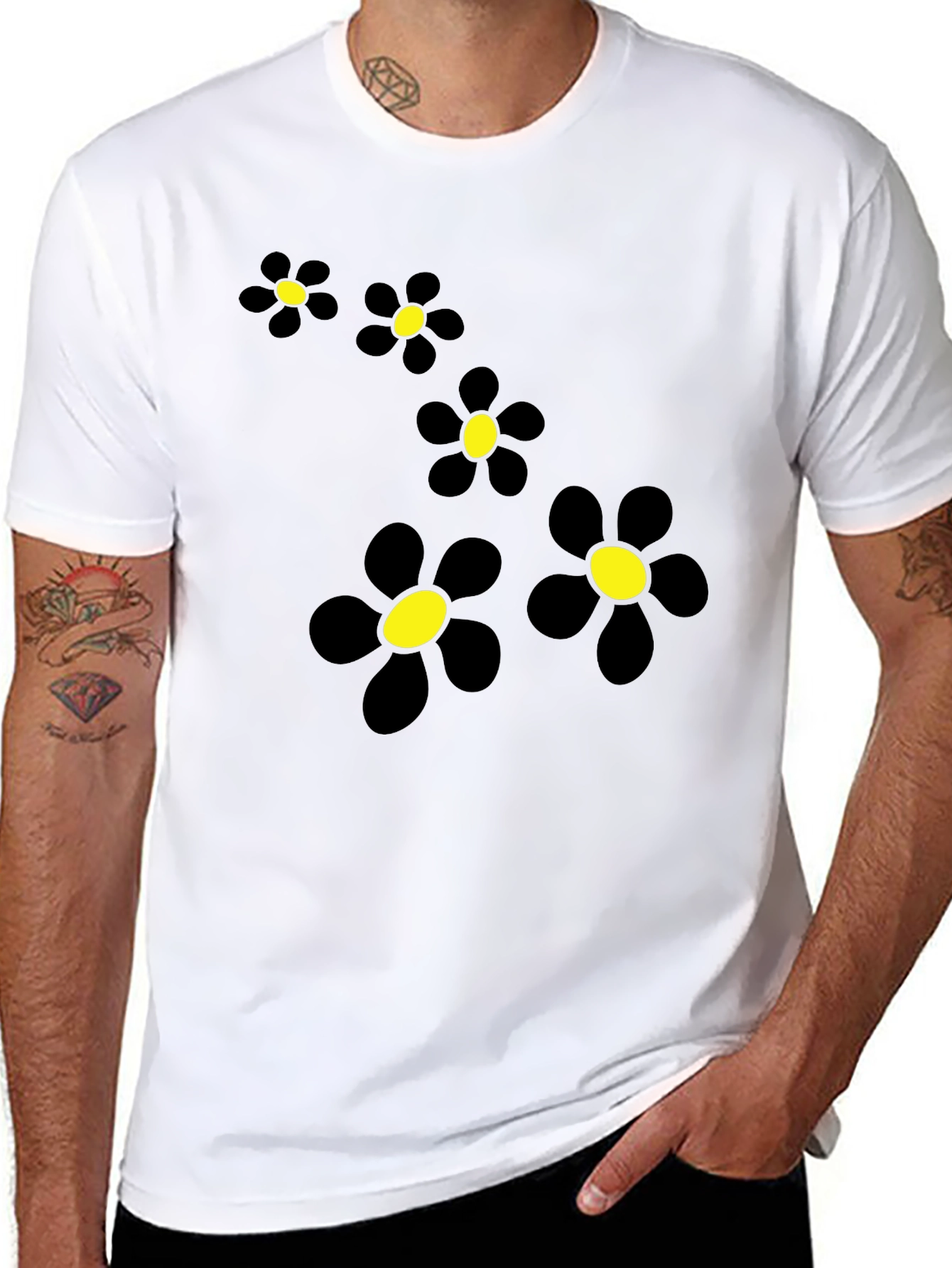 Black Black Daisy Chain Graphic Tee view 8