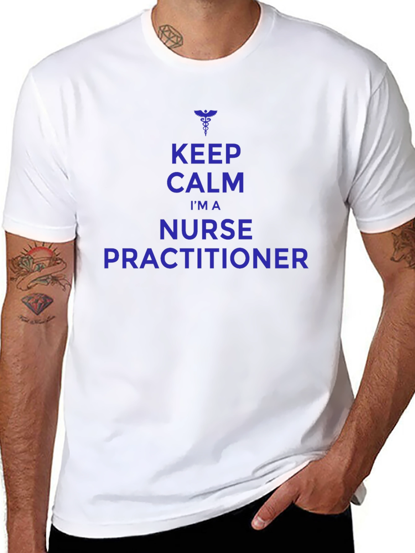 Black Nurse Practitioner T-Shirt - Keep Calm Tee view 8
