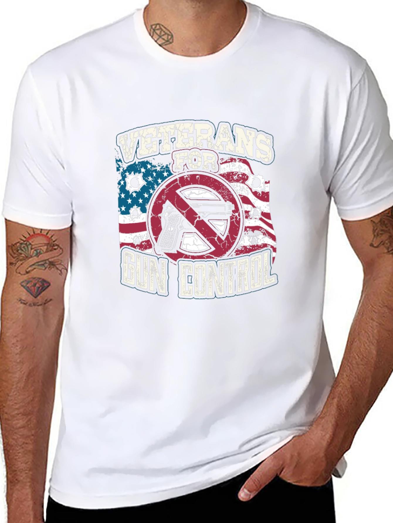 Black Veterans for Gun Control T-Shirt view 8