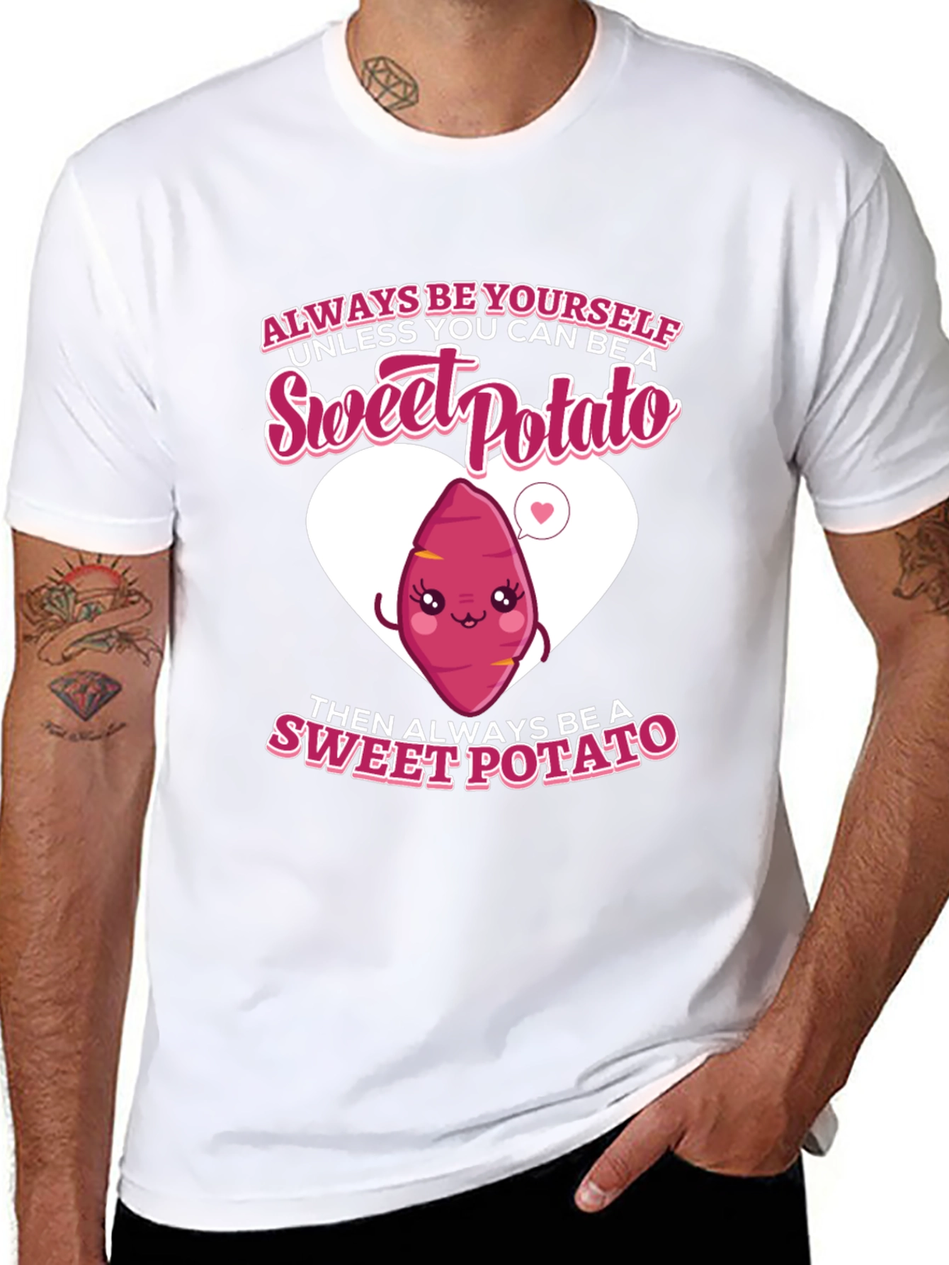 Black Sweet Potato Graphic Tee - Funny Food Lover's T-Shirt view 8