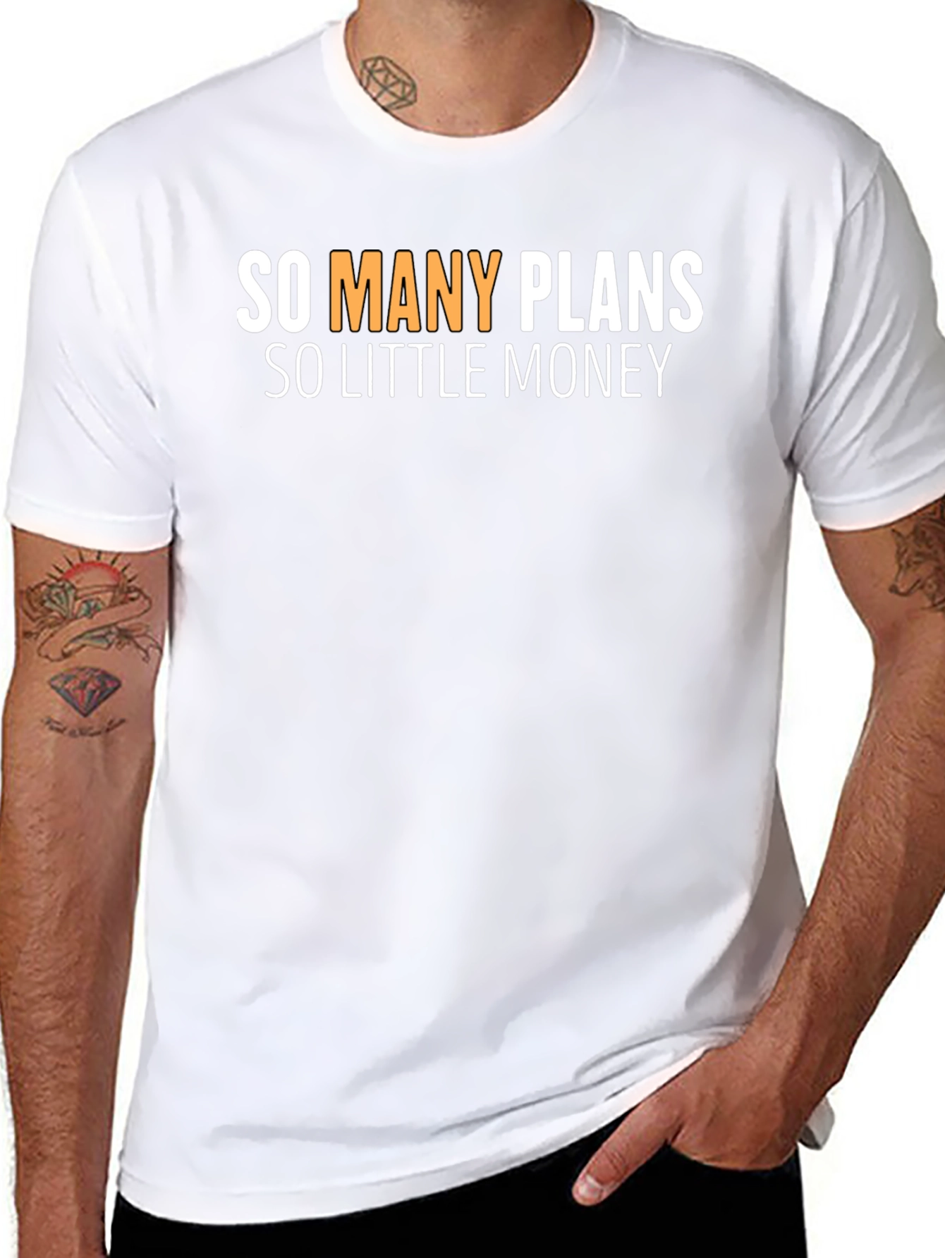 Black So Many Plans, So Little Money Graphic Tee view 8