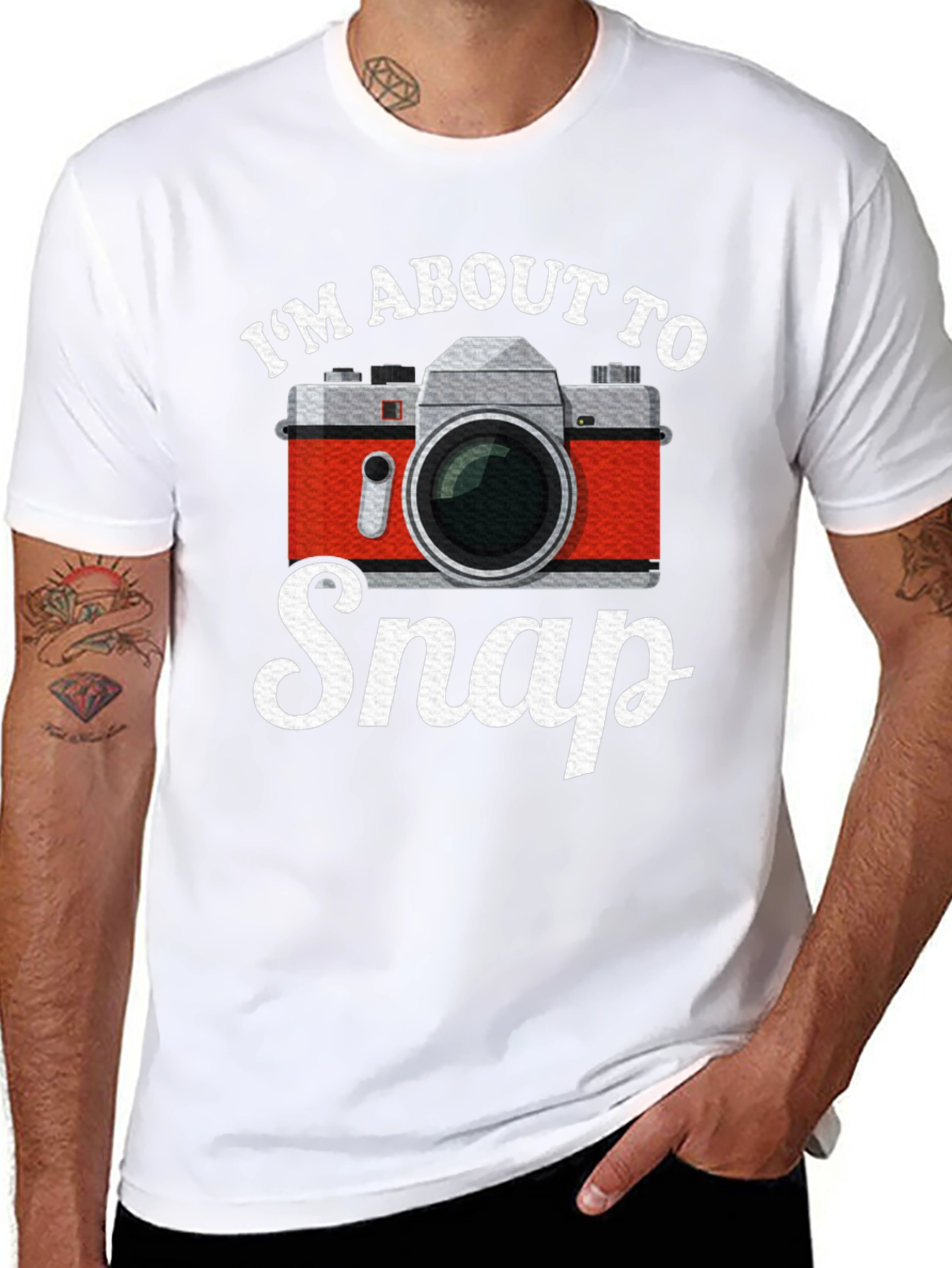 Black I'm About To Snap Camera T-Shirt view 8