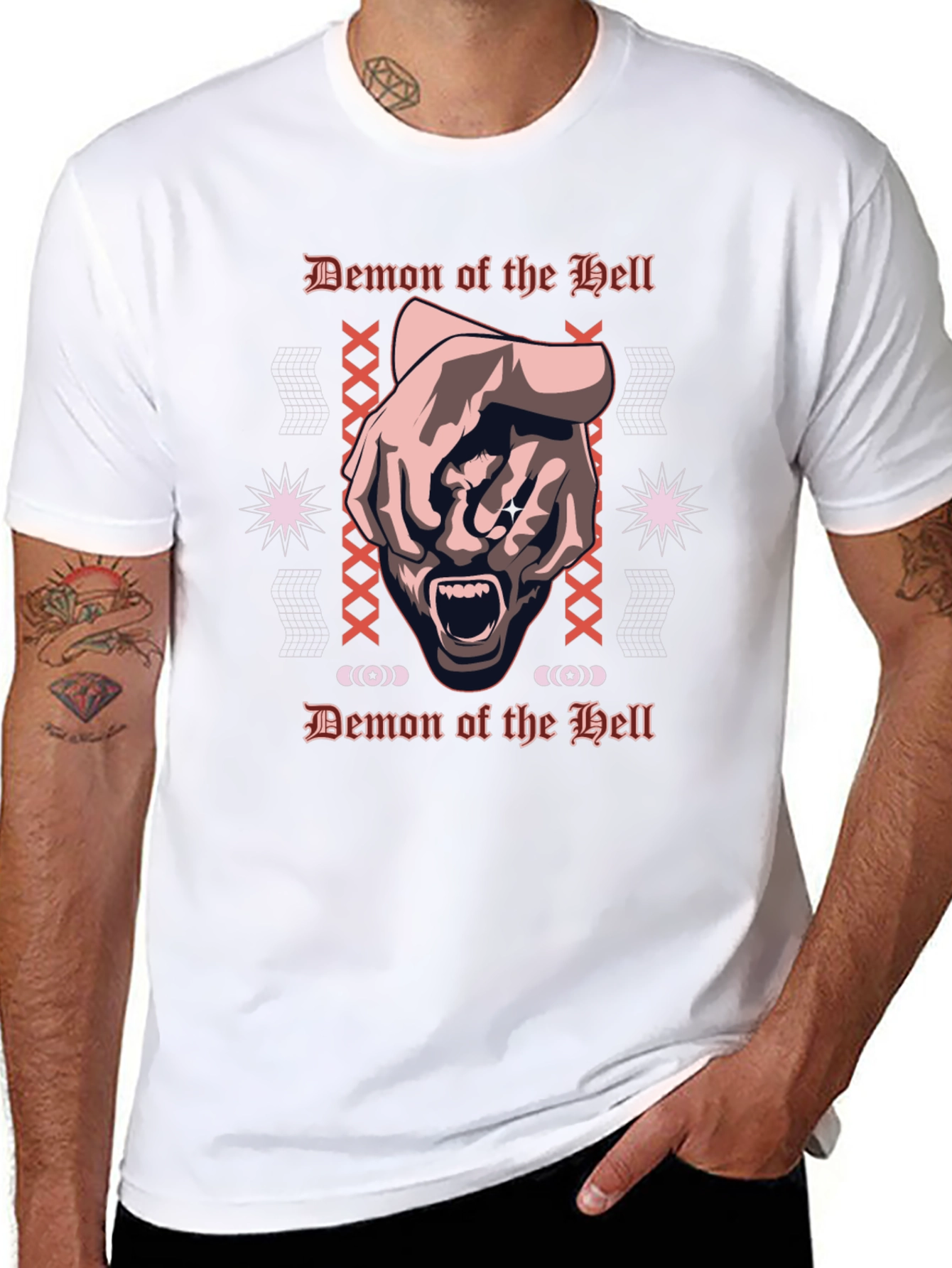 Black Demon of the Hell Graphic Tee - Black view 8