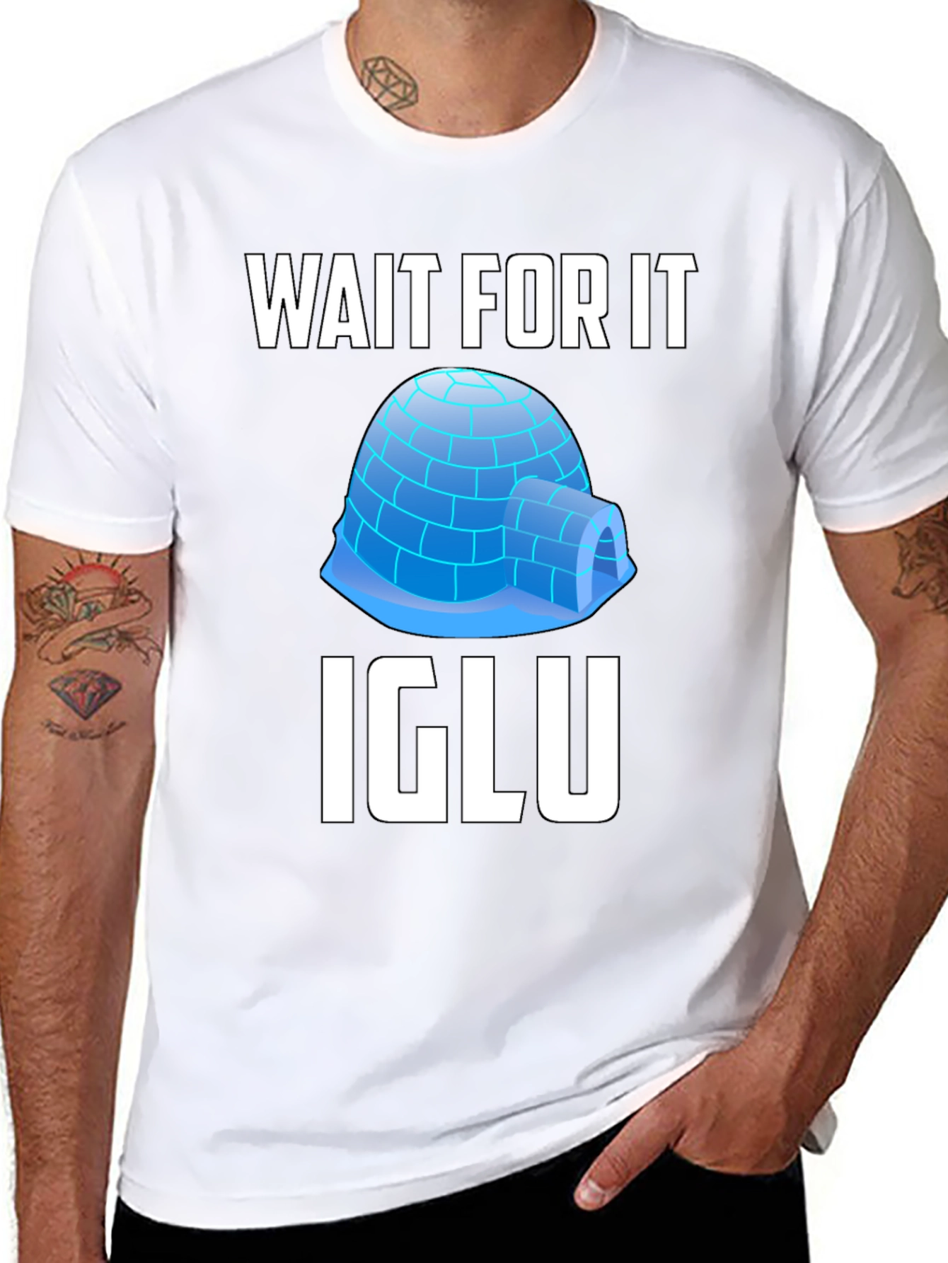Black Wait For It Igloo T-Shirt view 8