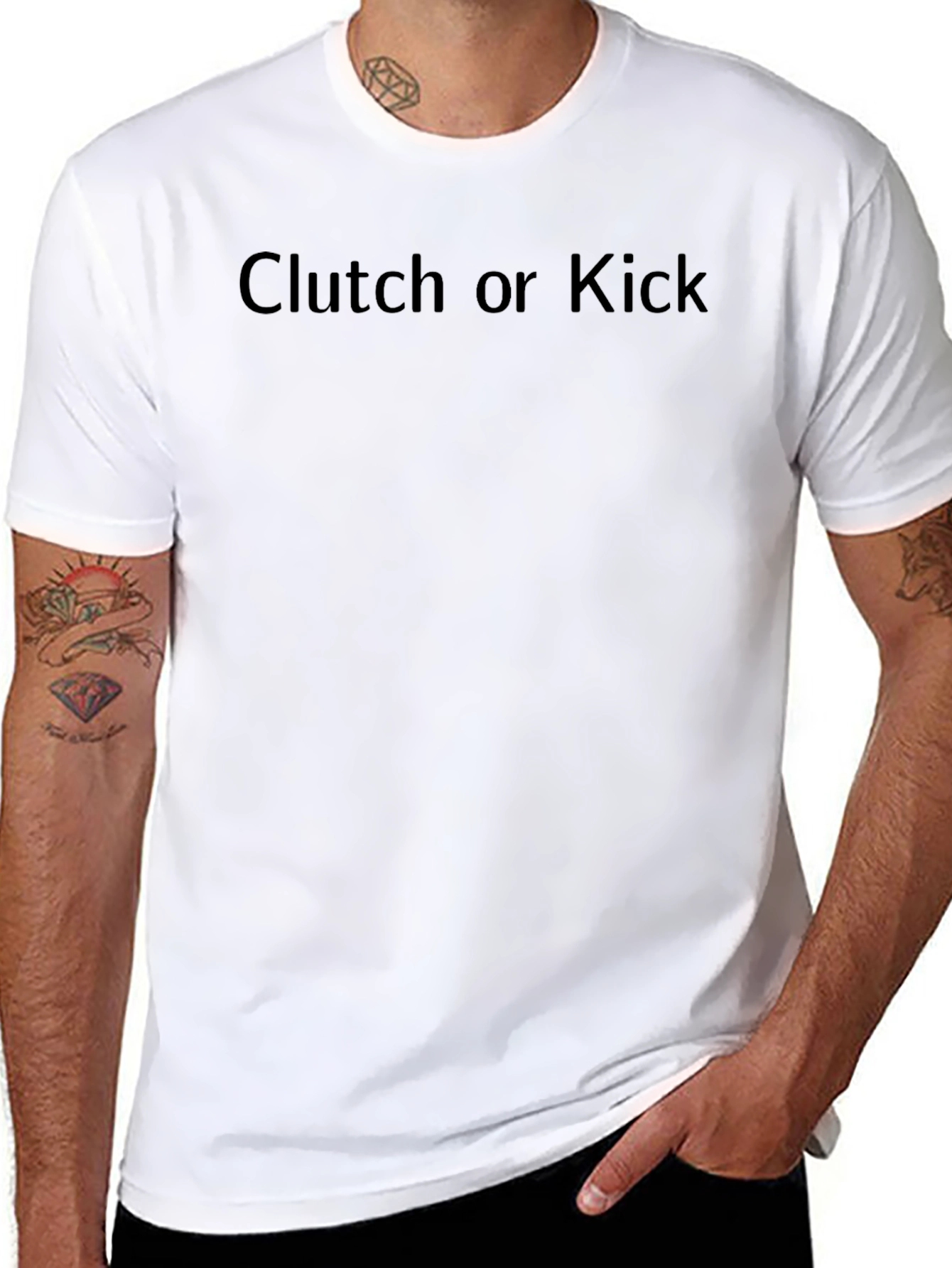 Black Clutch or Kick Graphic Tee - Black view 8