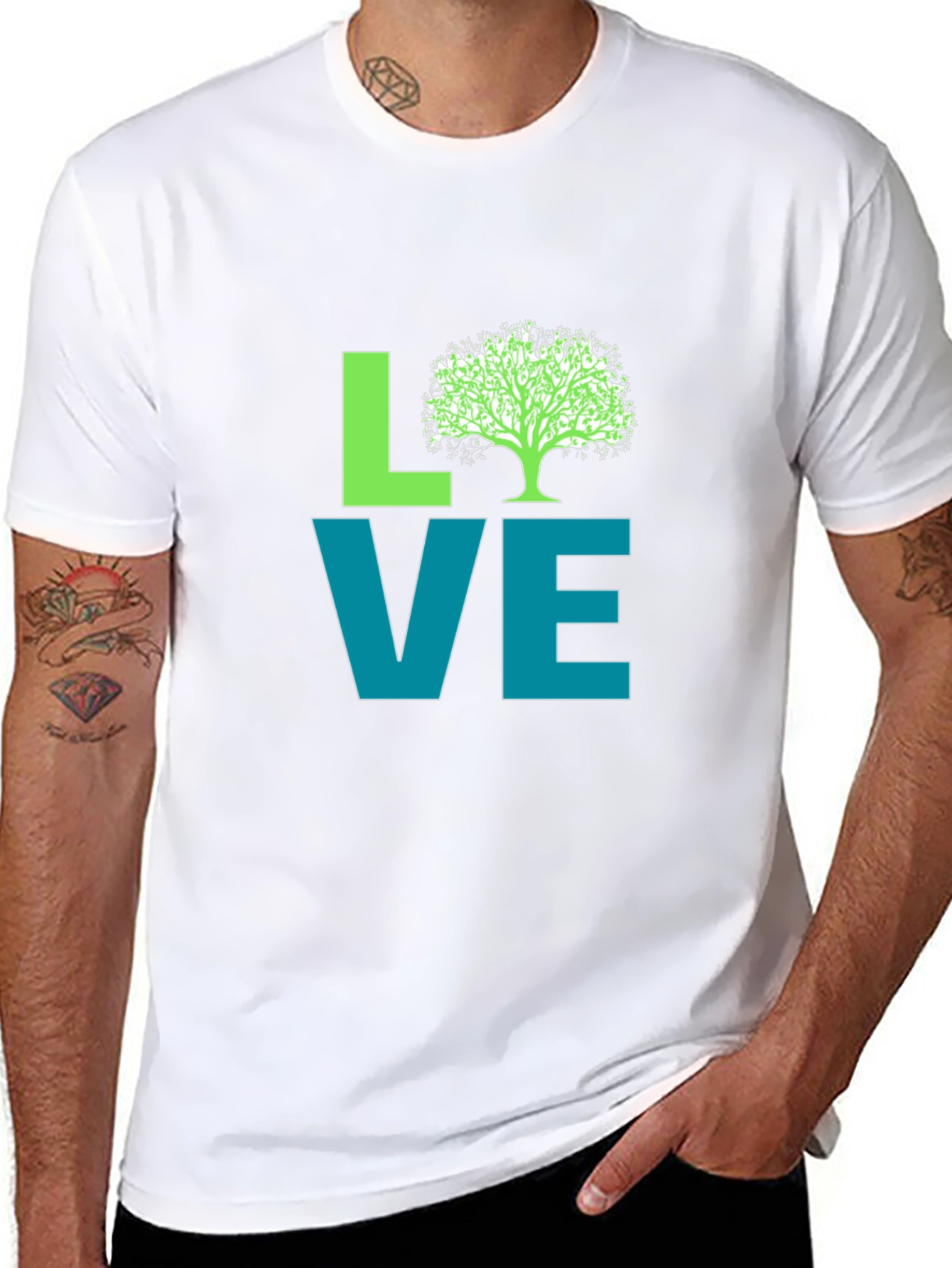 Black Love Nature Graphic Tee - Black view 8