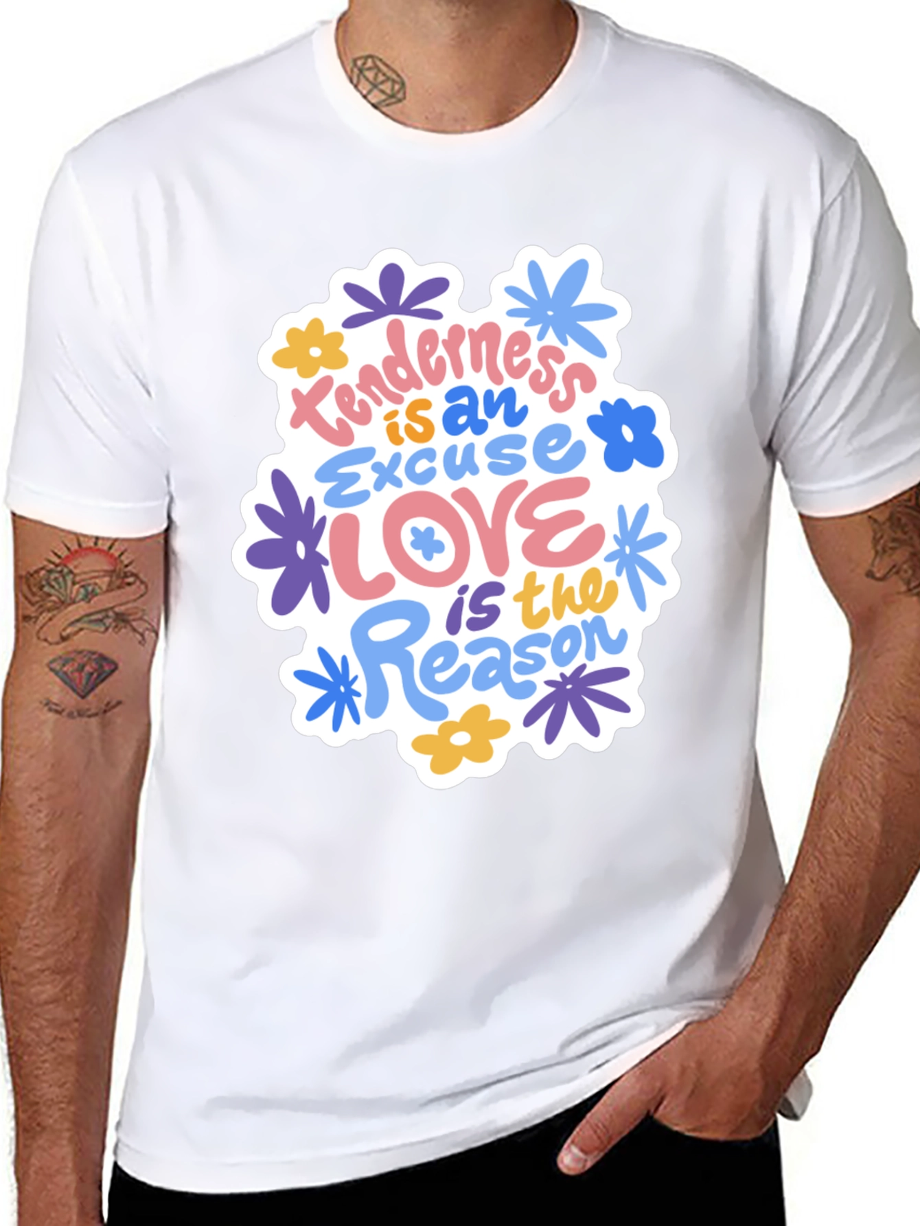Black Tenderness is an Excuse Love Reason Graphic Tee view 8
