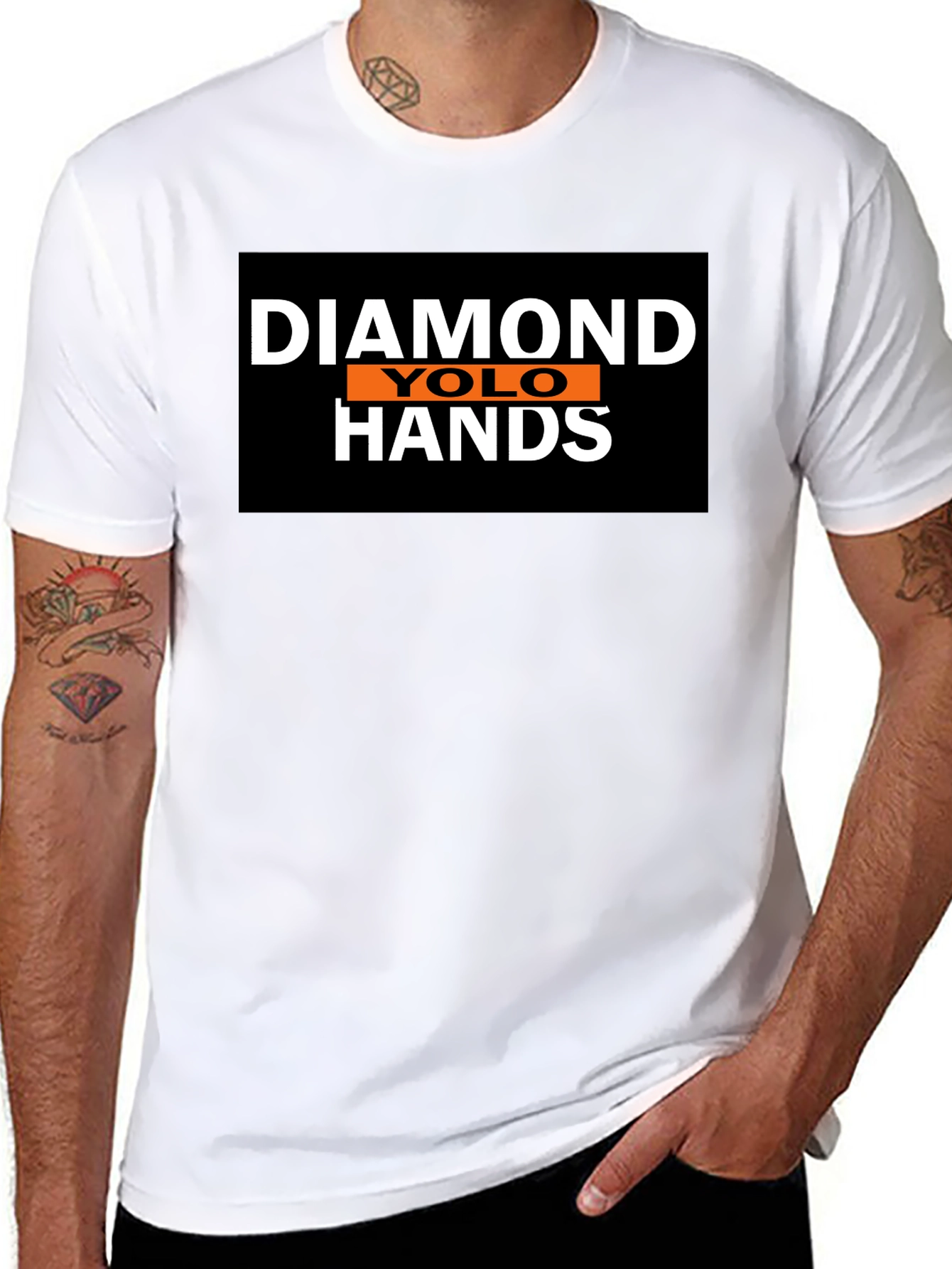 Diamond YOLO Hands Black T-Shirt - 8