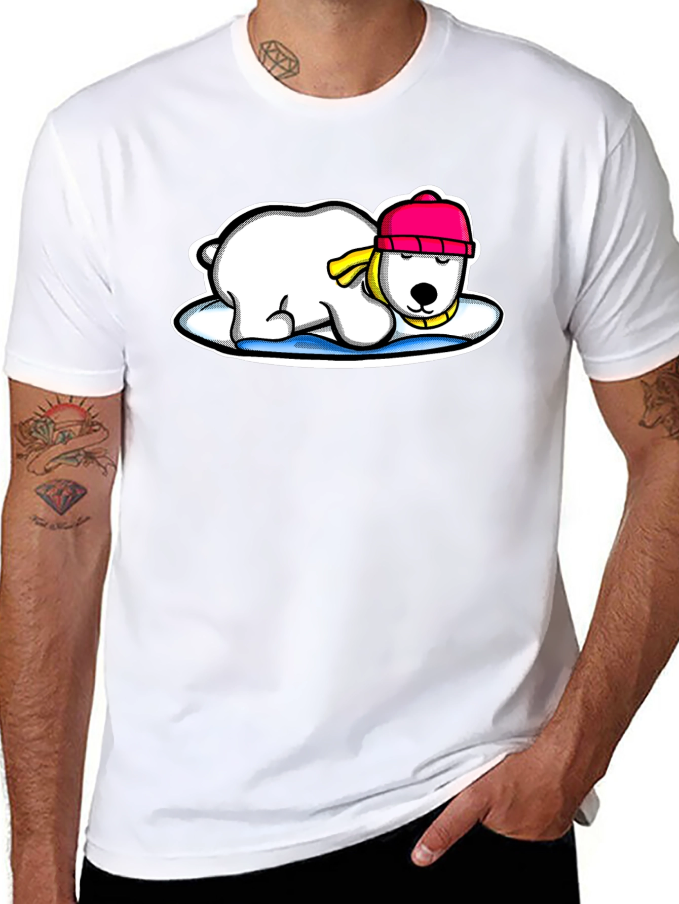 Black Polar Bear Graphic Tee - Cute Winter Style view 8