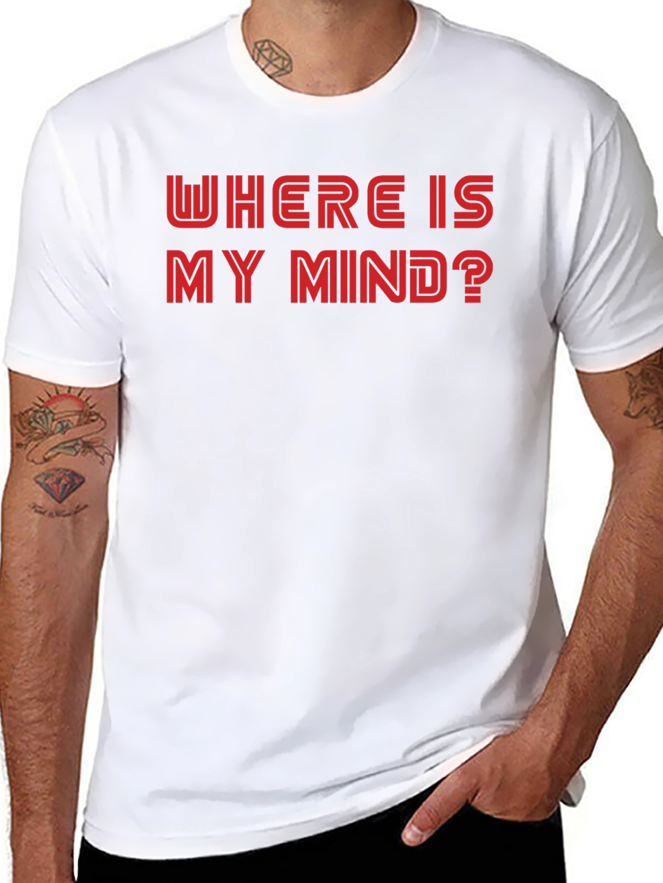 Black Where Is My Mind? Graphic Tee - Soft Cotton Blend view 8