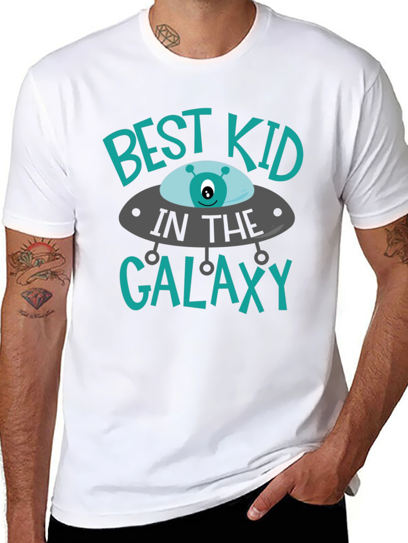 Black Best Kid in the Galaxy T-Shirt view 8