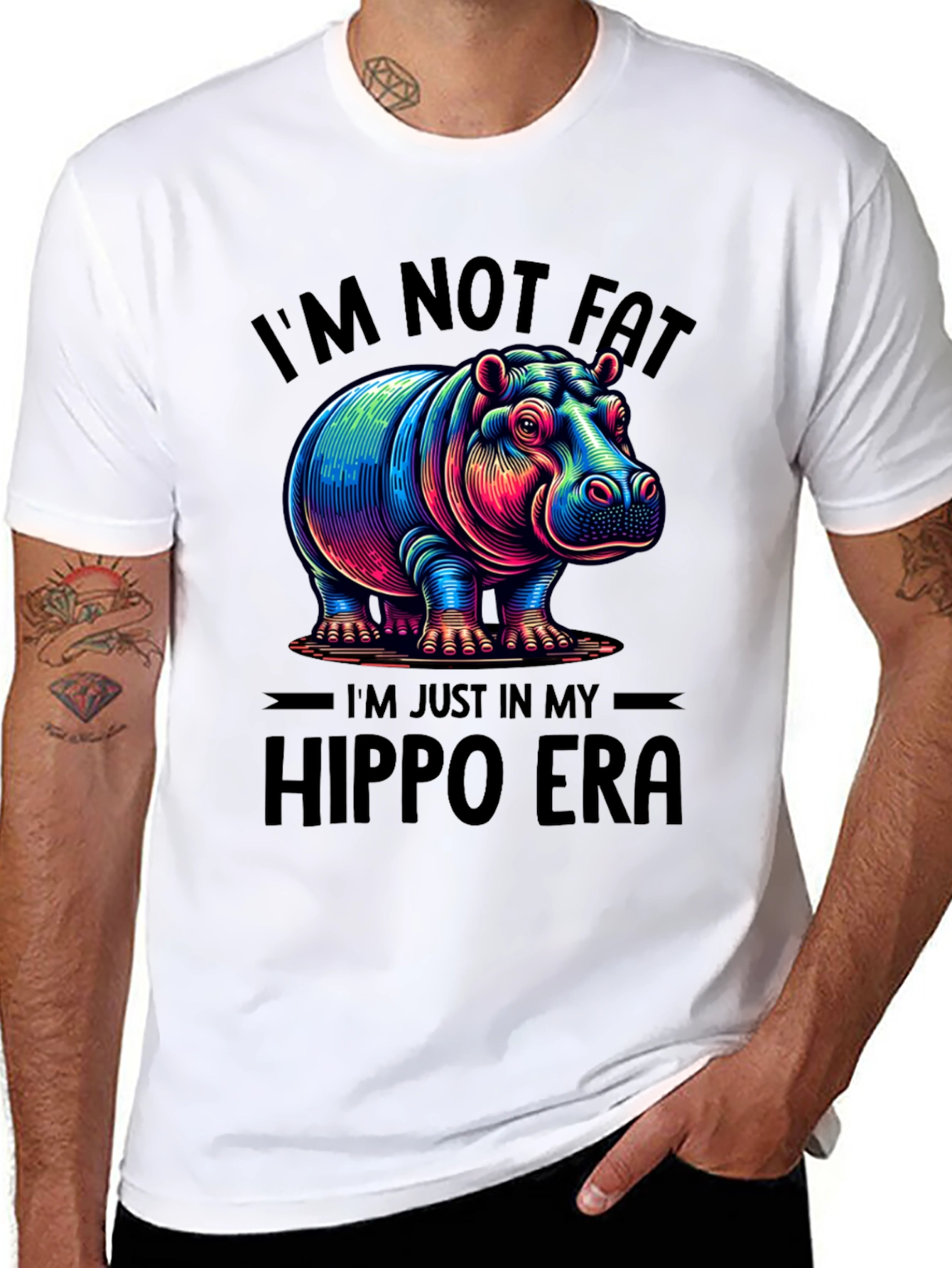 Black Hippo Era Graphic T-Shirt view 8