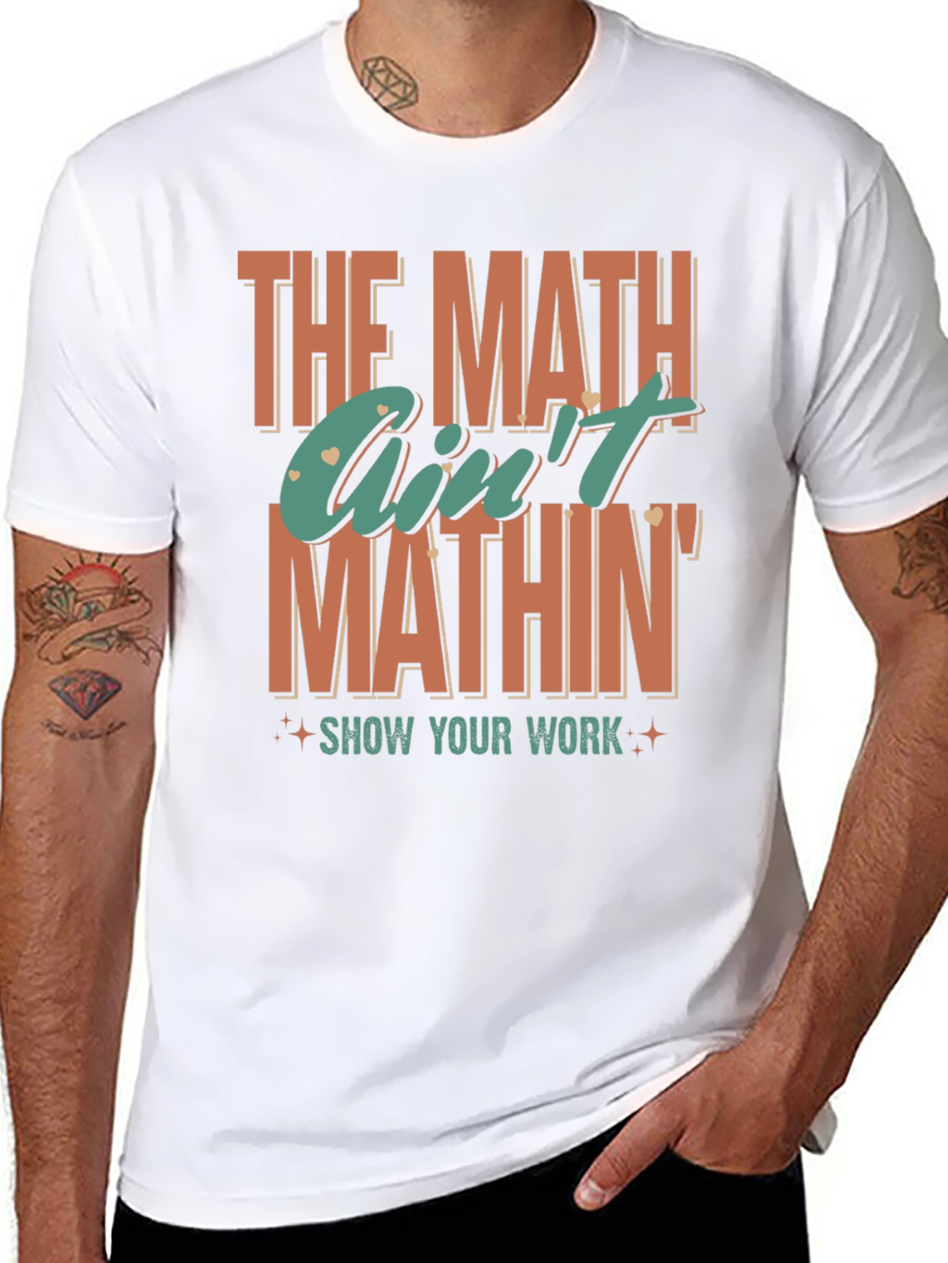 Black The Math Ain't Mathin' Graphic T-Shirt view 8