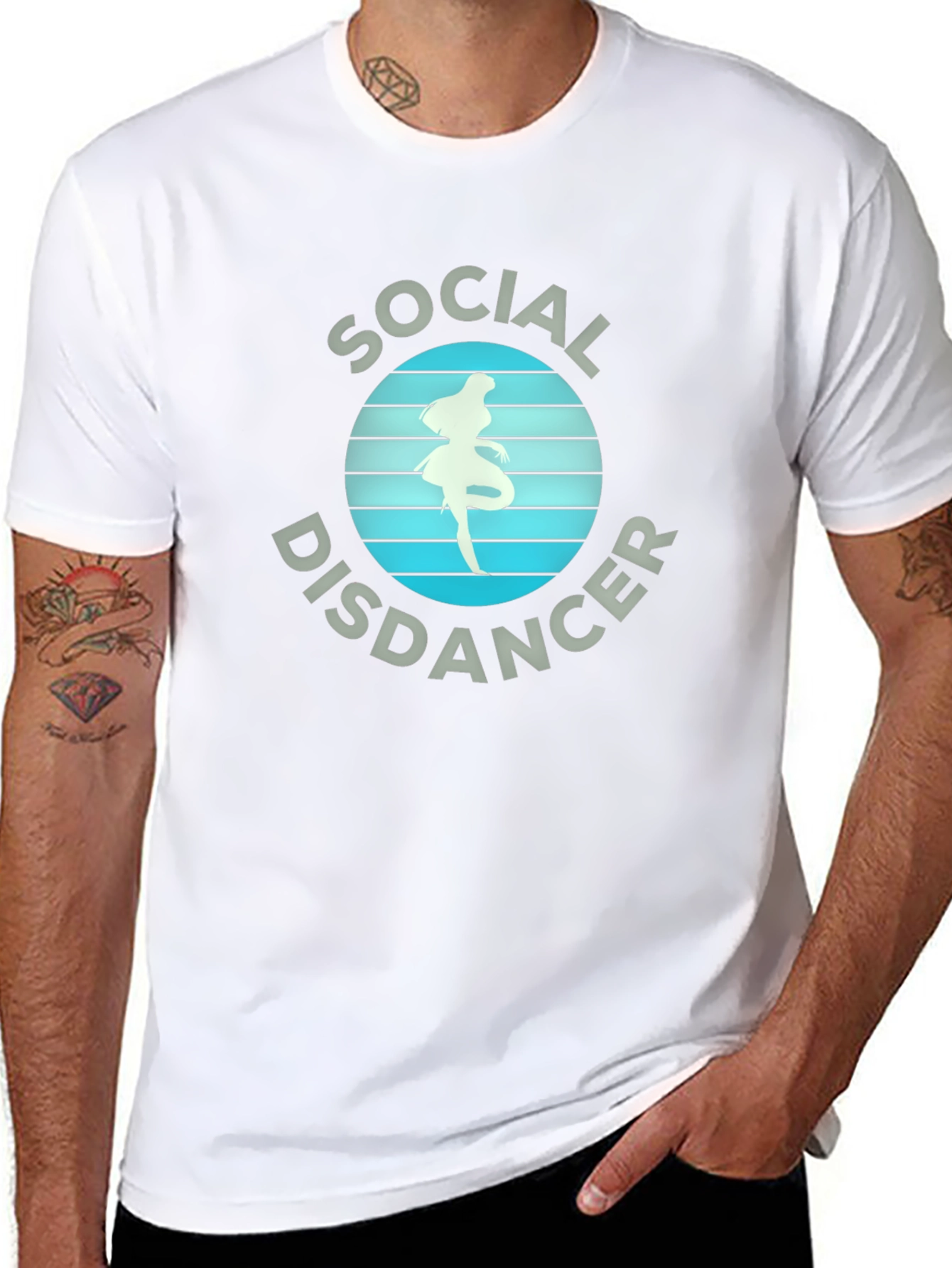 Black Social Disdancer Graphic T-Shirt view 8