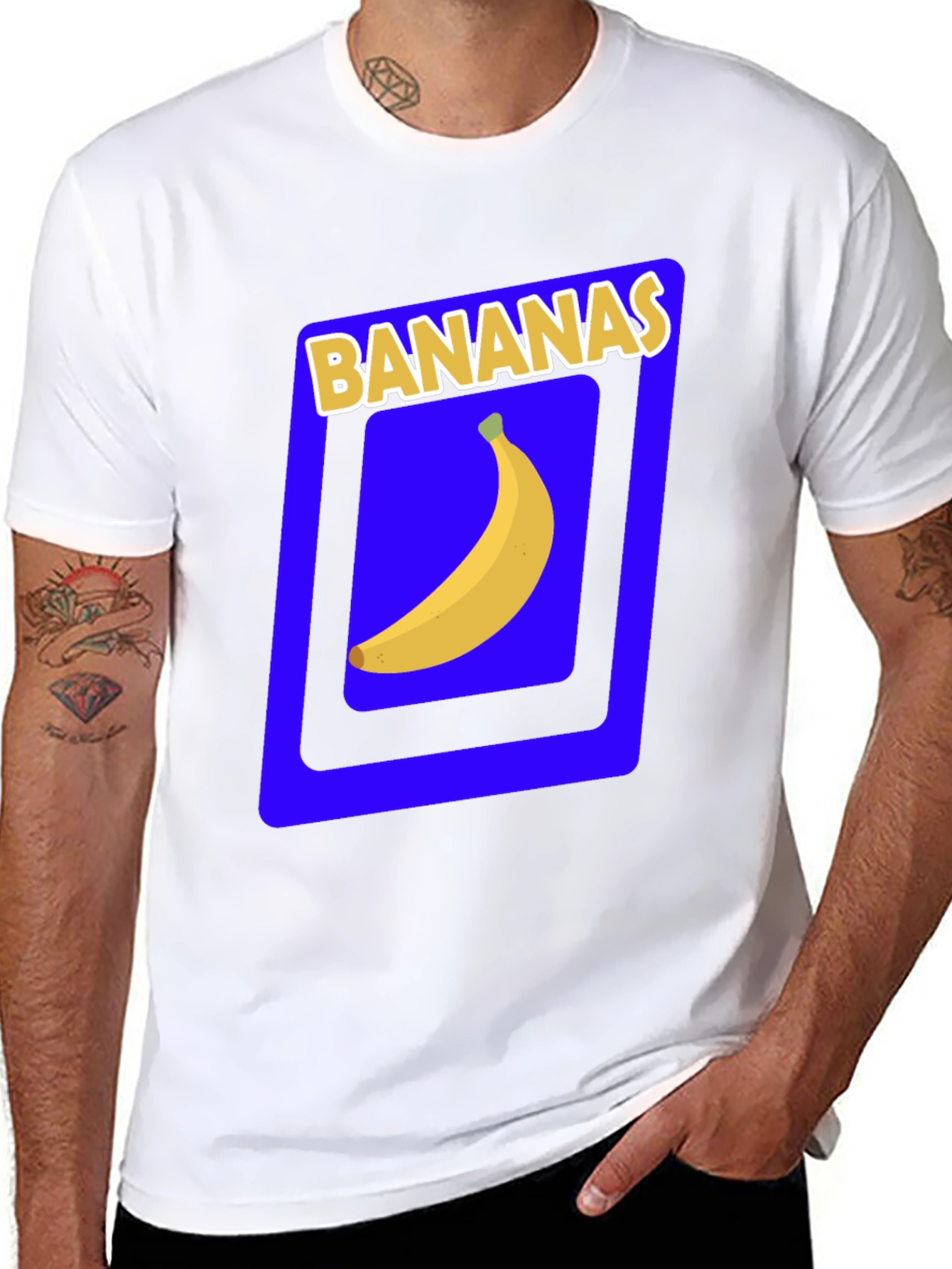 Black Banana Graphic Tee - Novelty Fruit T-Shirt view 8