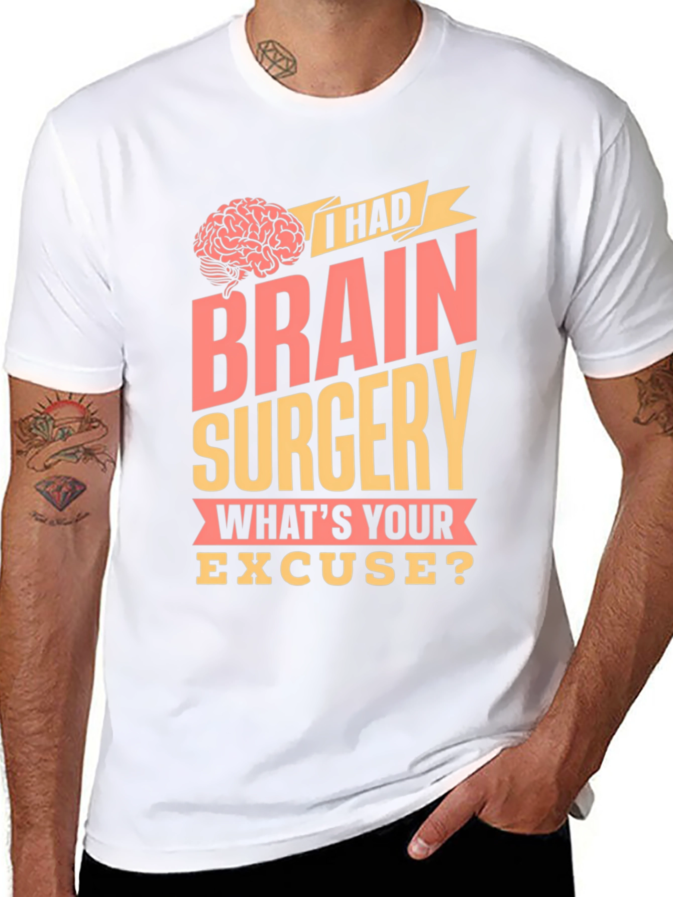 Black Brain Surgery T-Shirt - Funny Excuse Tee view 8
