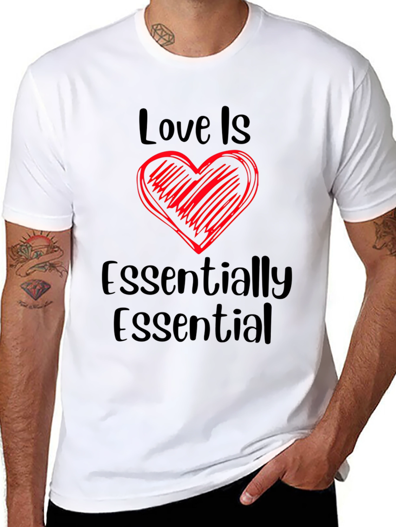 Black Love Is Essentially Essential Black T-Shirt view 8
