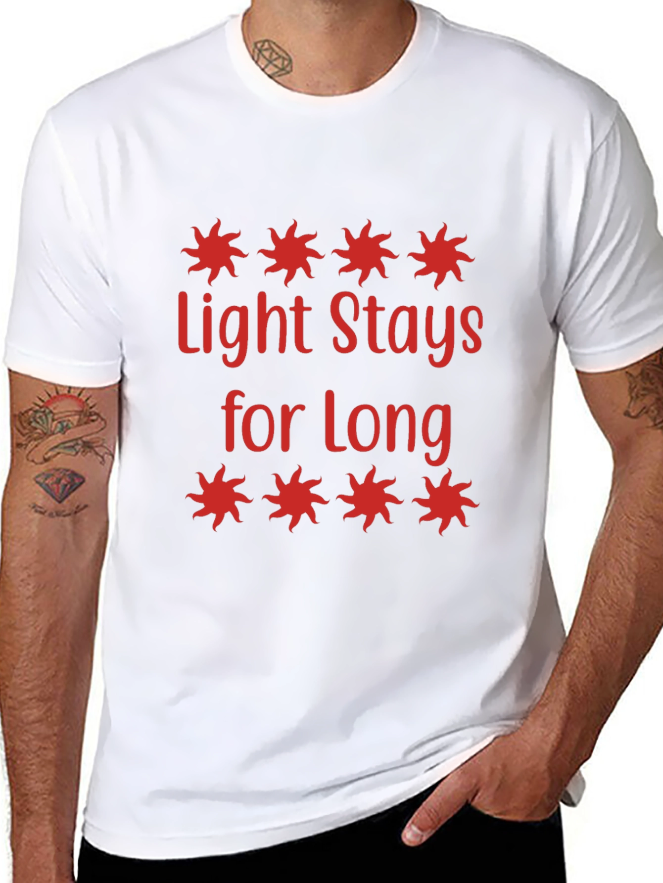 Black Light Stays for Long T-Shirt view 8