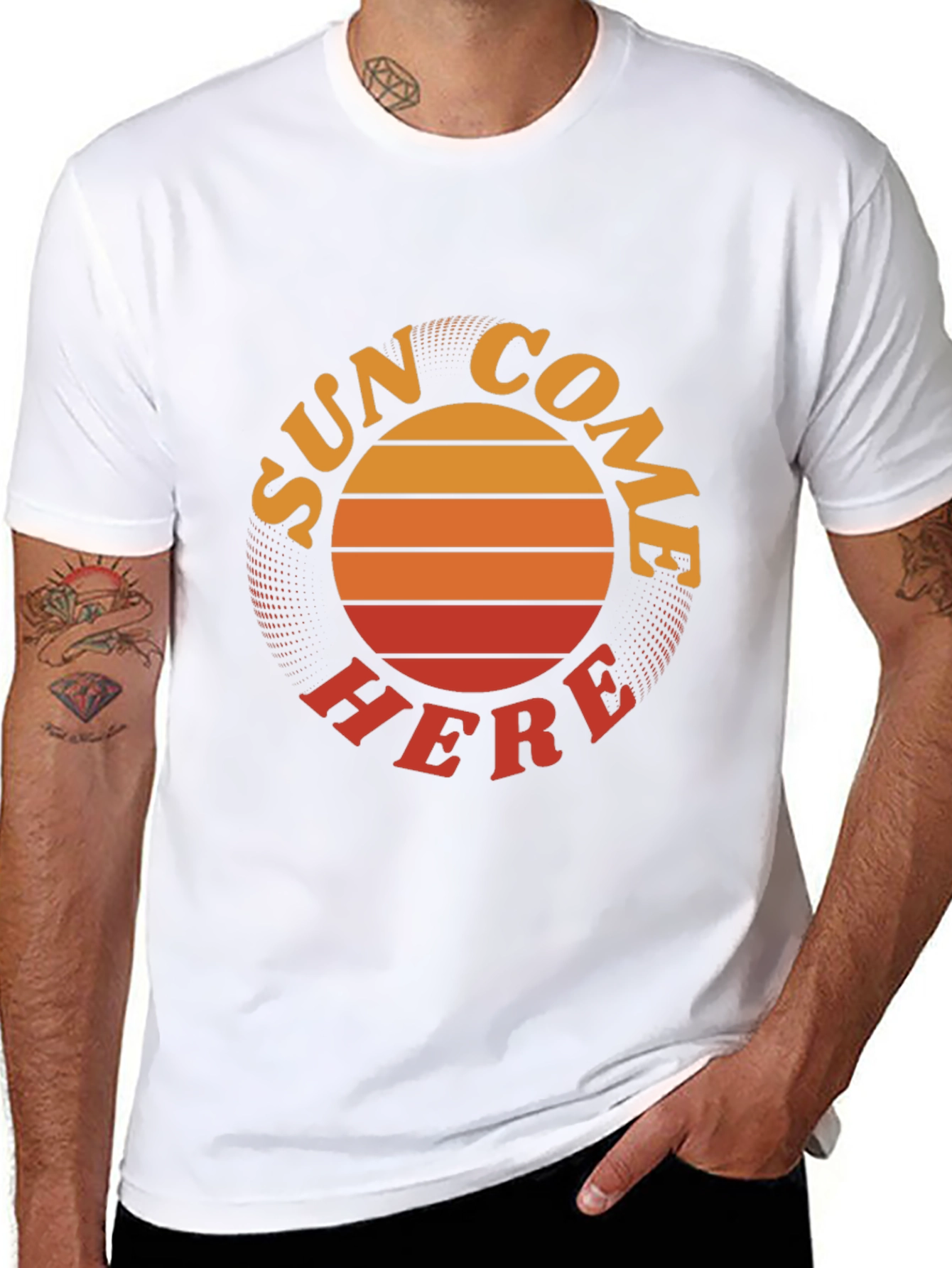 Black Sun Come Here Graphic Tee - Retro Vibe view 8